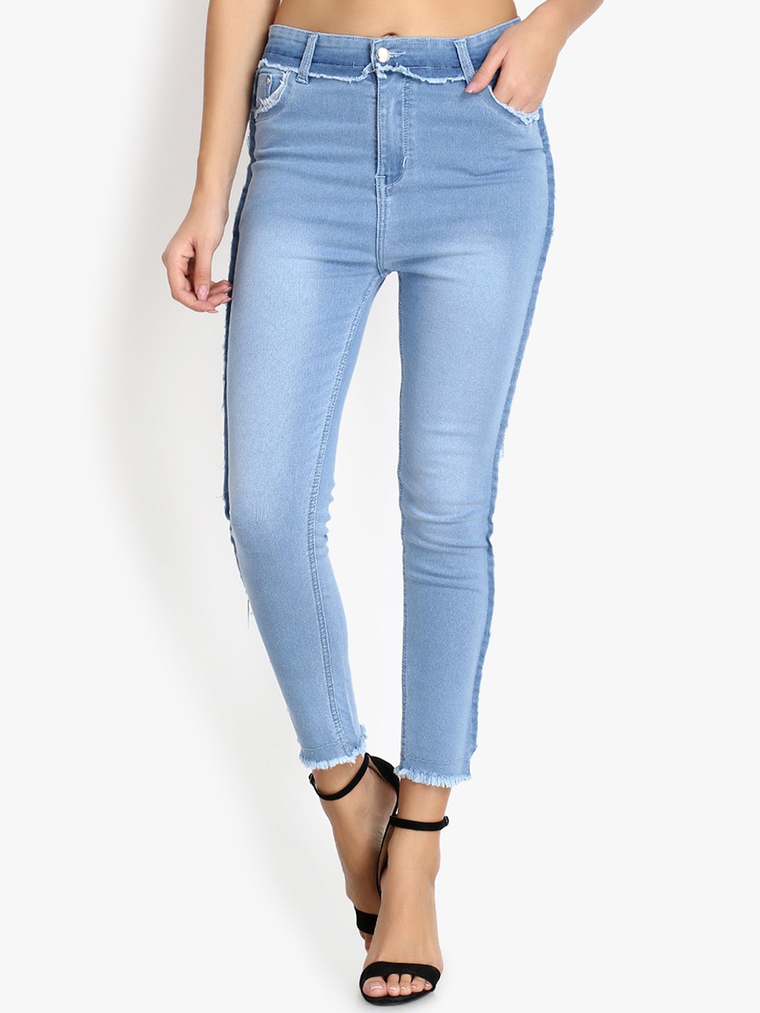 

Perfect Outlet Women Skinny Fit High-Rise Stretchable Jeans, Blue