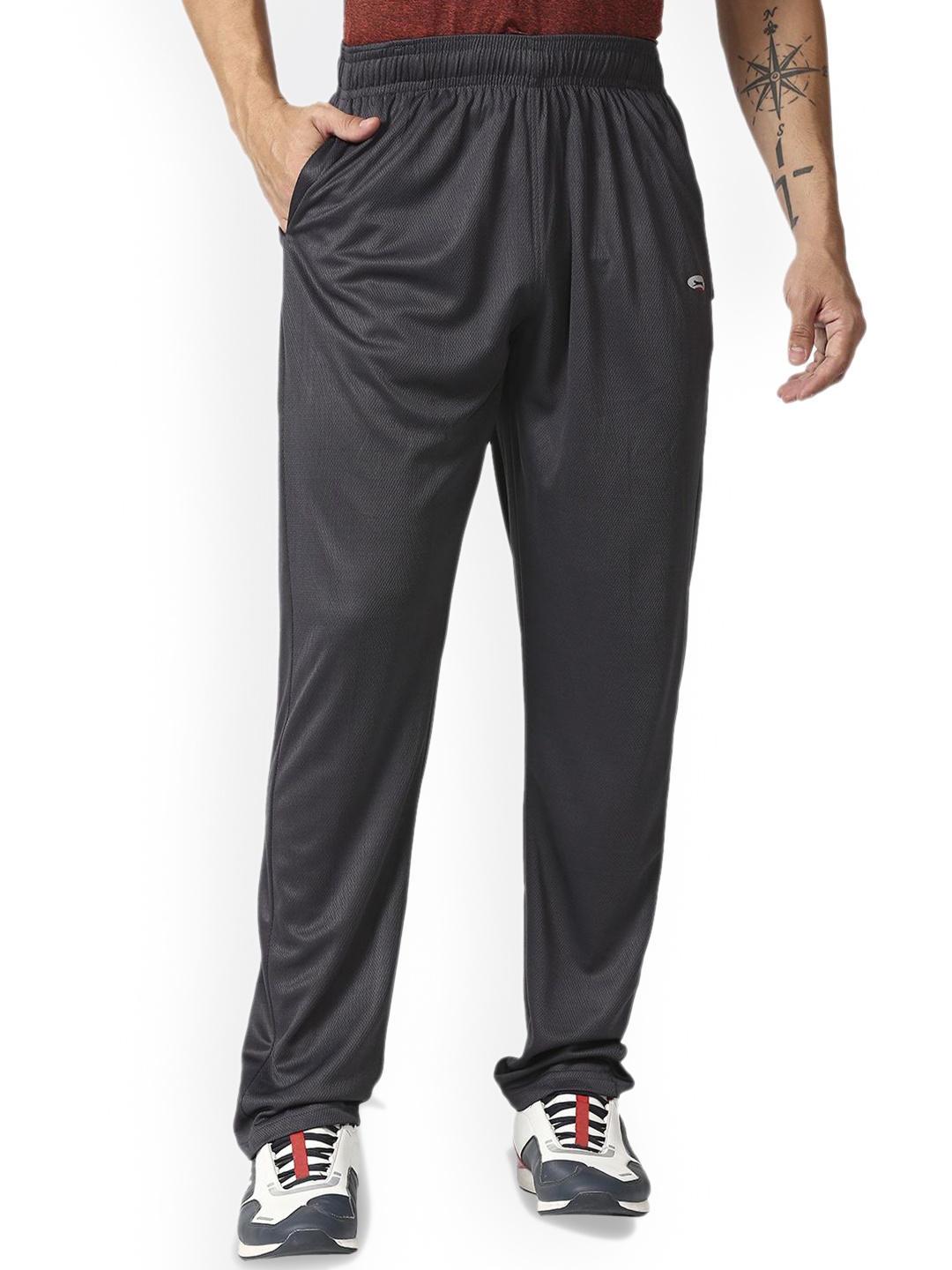 

Black Panther Men Mid-Rise Dry Fit Track Pants, Charcoal