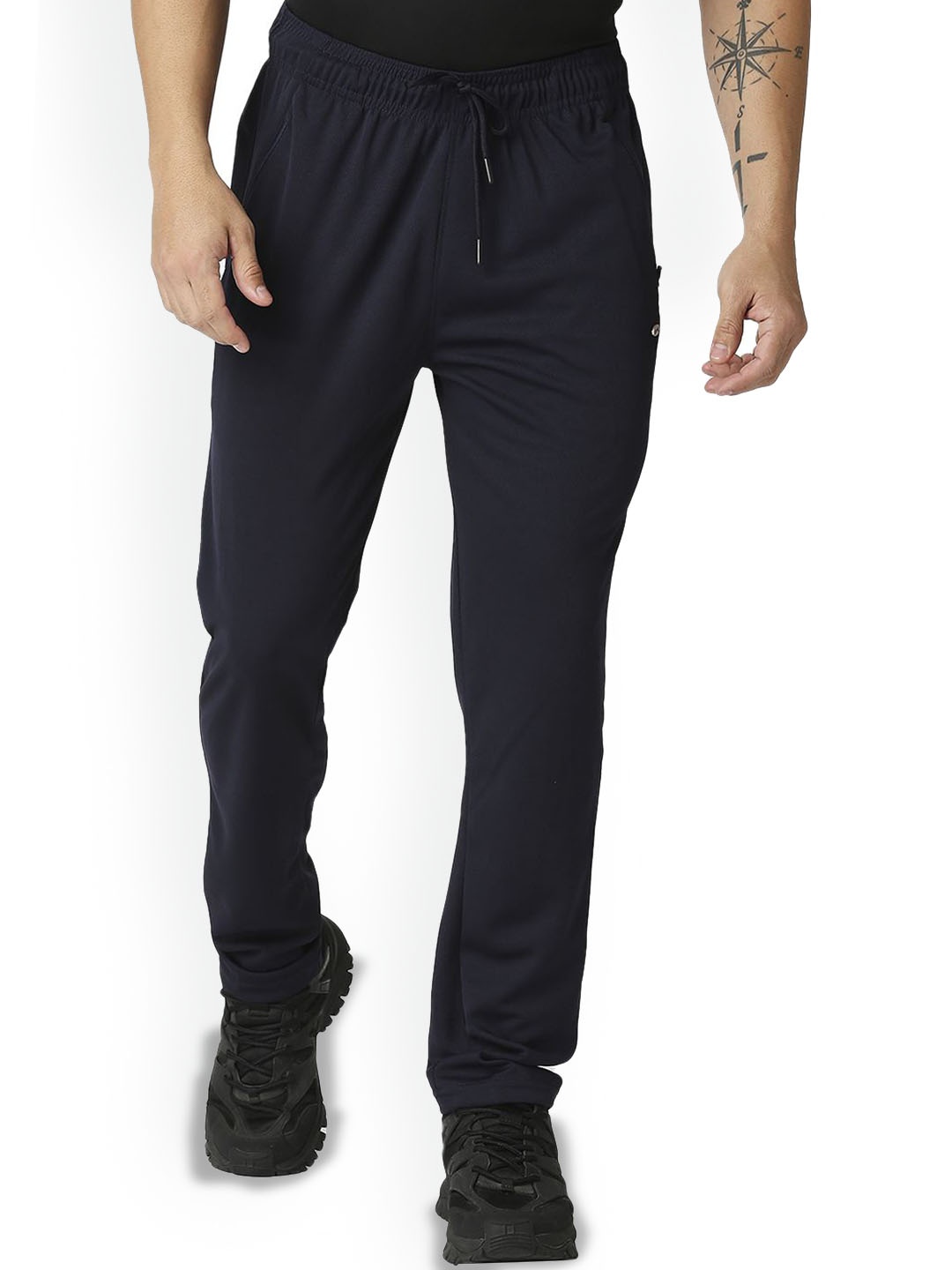

Black Panther Men Mid-Rise Dry Fit Track Pants, Navy blue