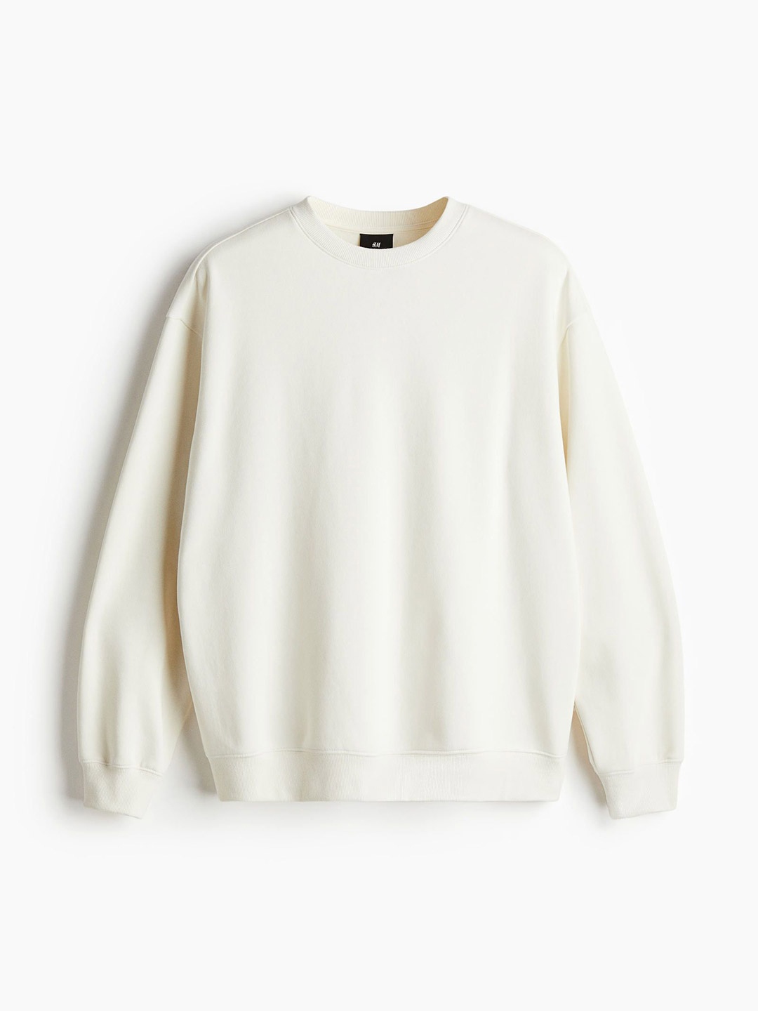 

H&M Men Loose Fit Long Sleeve Sweatshirts, White