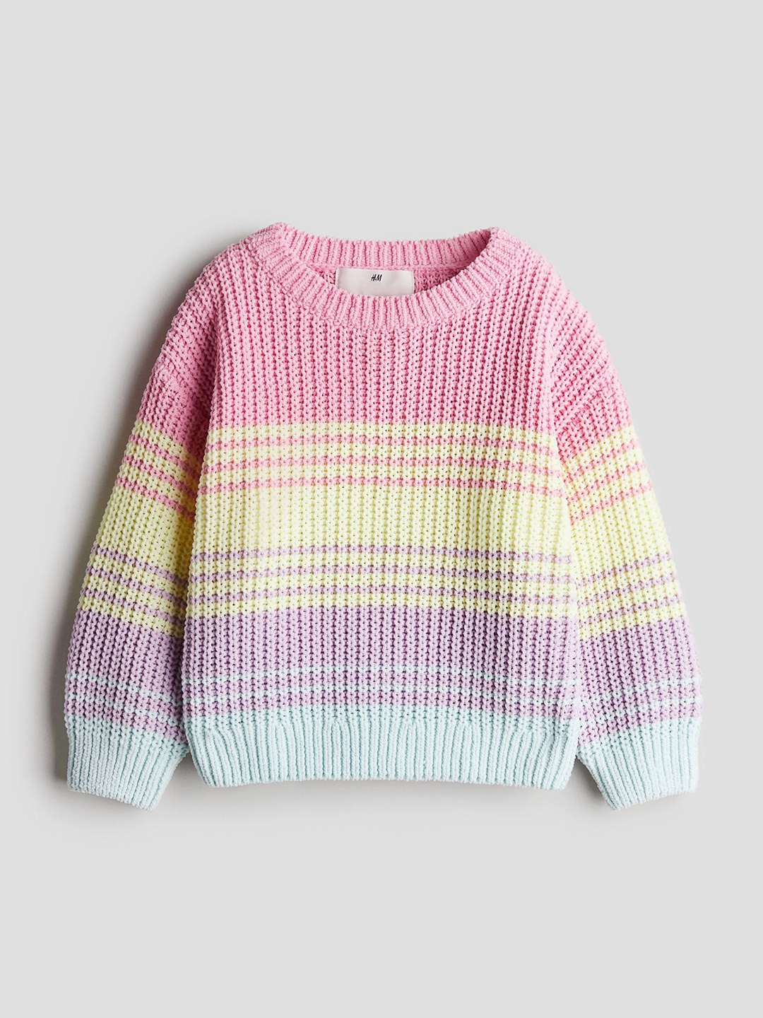 

H&M Girls Knitted Chenille Jumper, Pink
