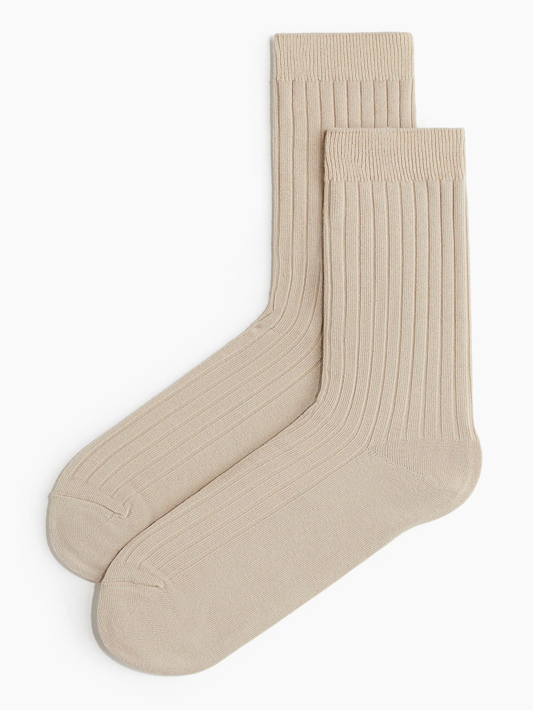 

H&M Men Calf Length Socks, Beige