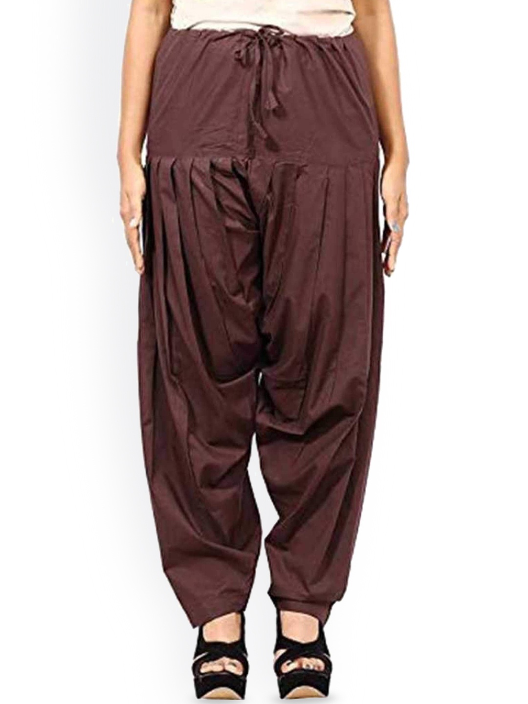 

IMAGO Women Loose Fit Cotton Salwar, Coffee brown