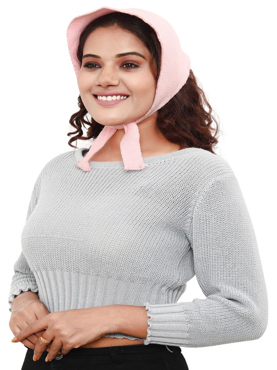 

Little Angels Women Acrylic Free Size Scarf, Pink