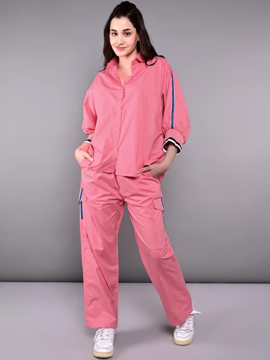 

Tuna London Pure Cotton Shirt With Trouser, Pink