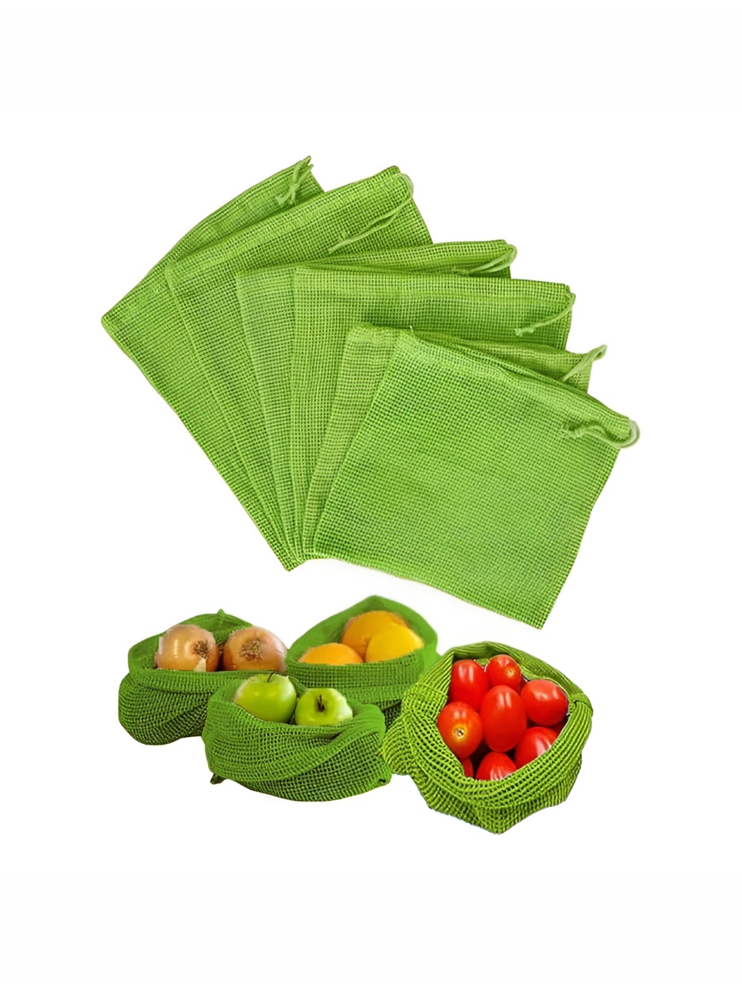 

DALUCI Green 6 Pieces Reusable Cotton Vegetable bag Organisers