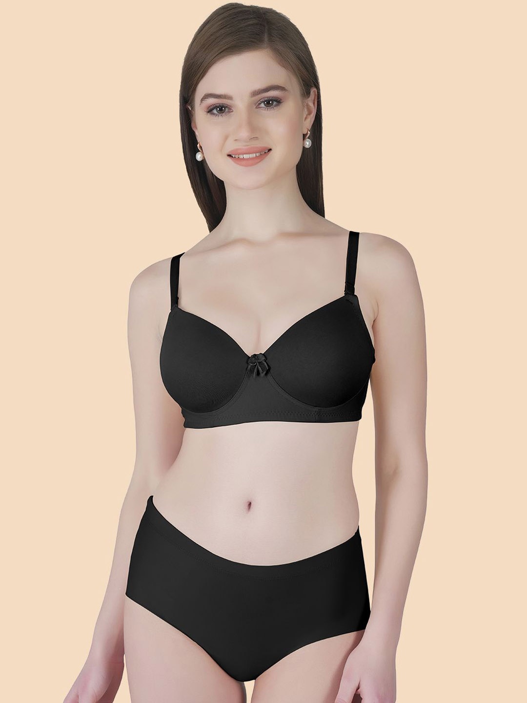 

Tweens Lightly Padded Lingerie Set, Black