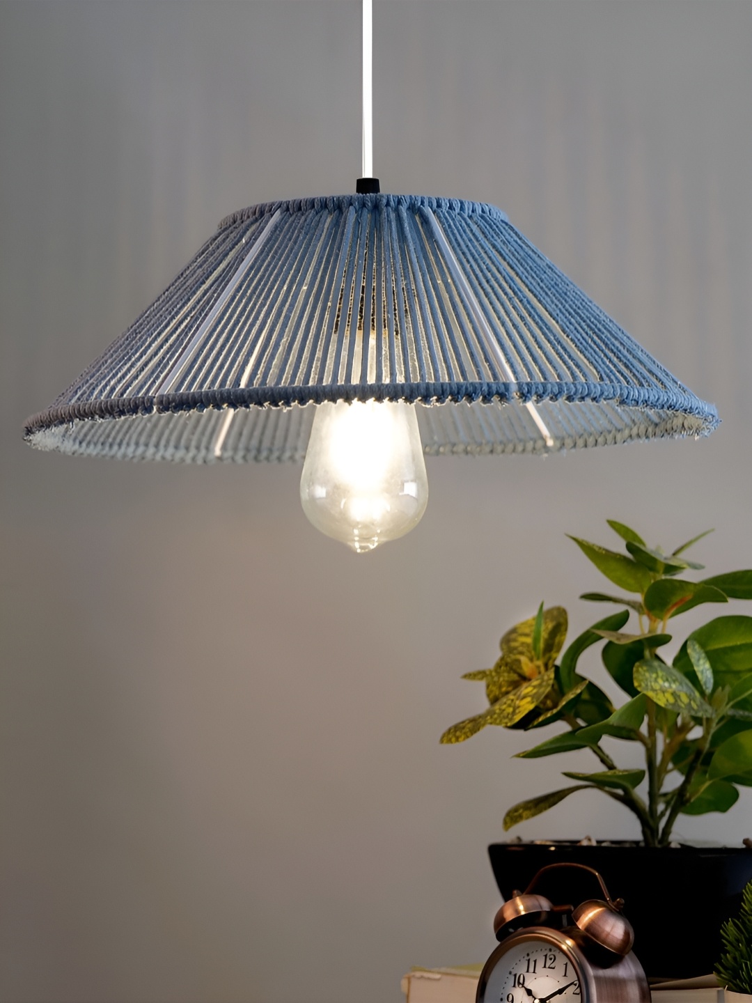 

Decazone Blue Textured Iron Contemporary Ceiling Lamp