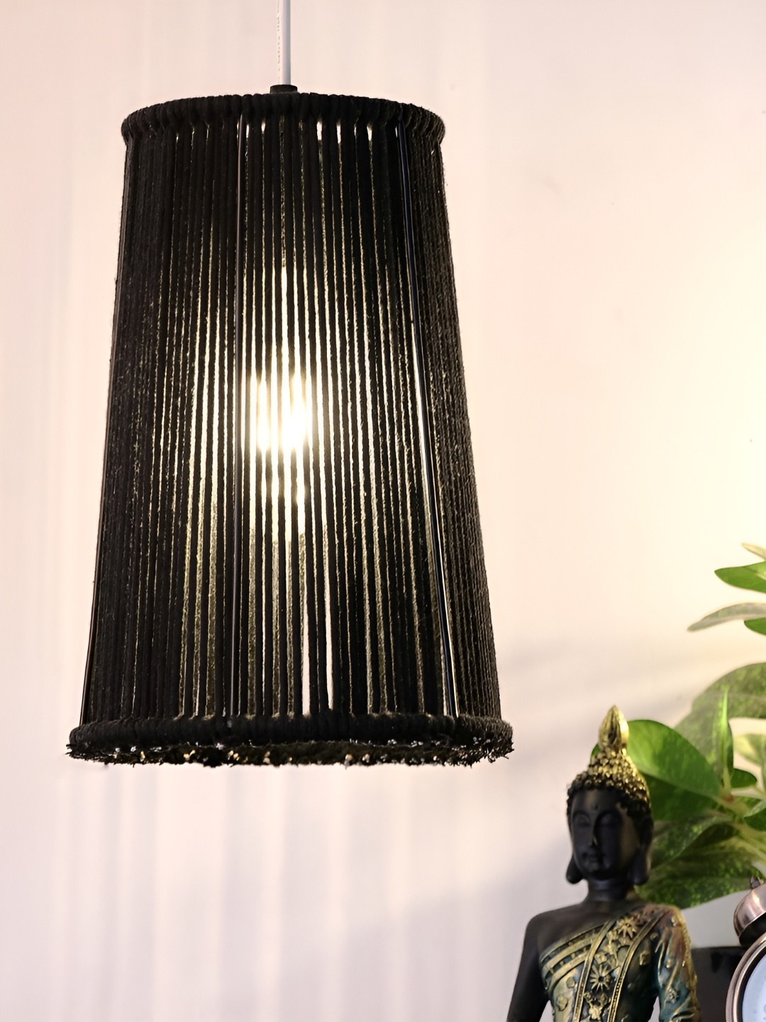 

Decazone Black Textured Iron Contemporary Ceiling Lamp