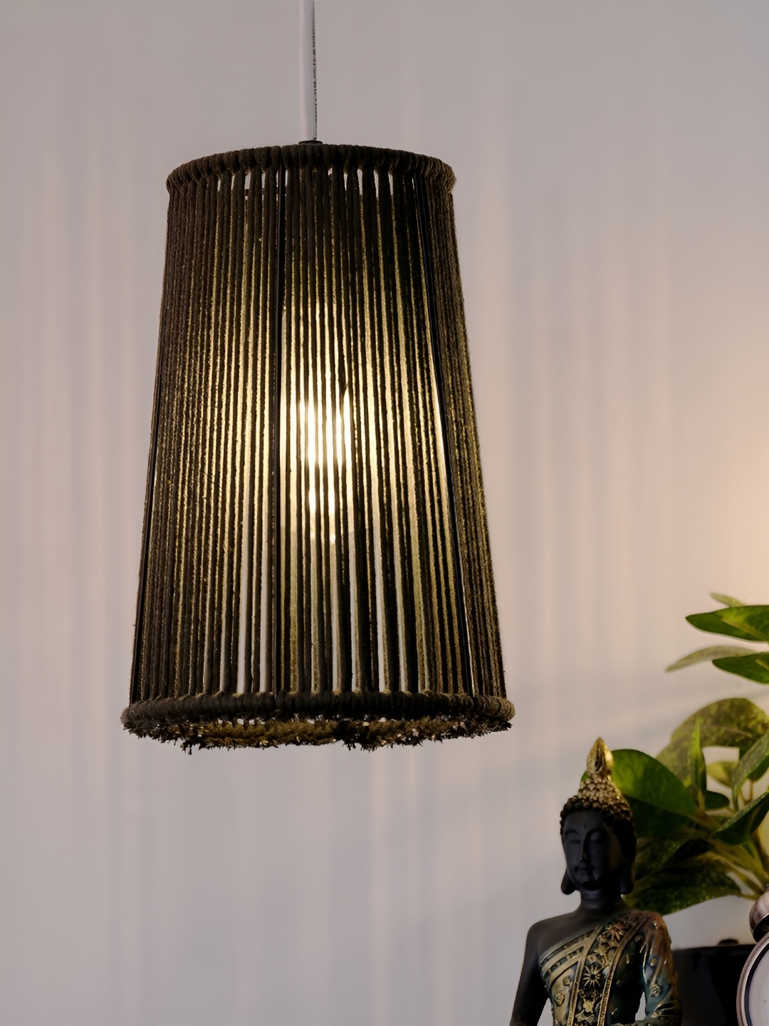 

Decazone Green Textured Iron Contemporary Lamp With Bulb