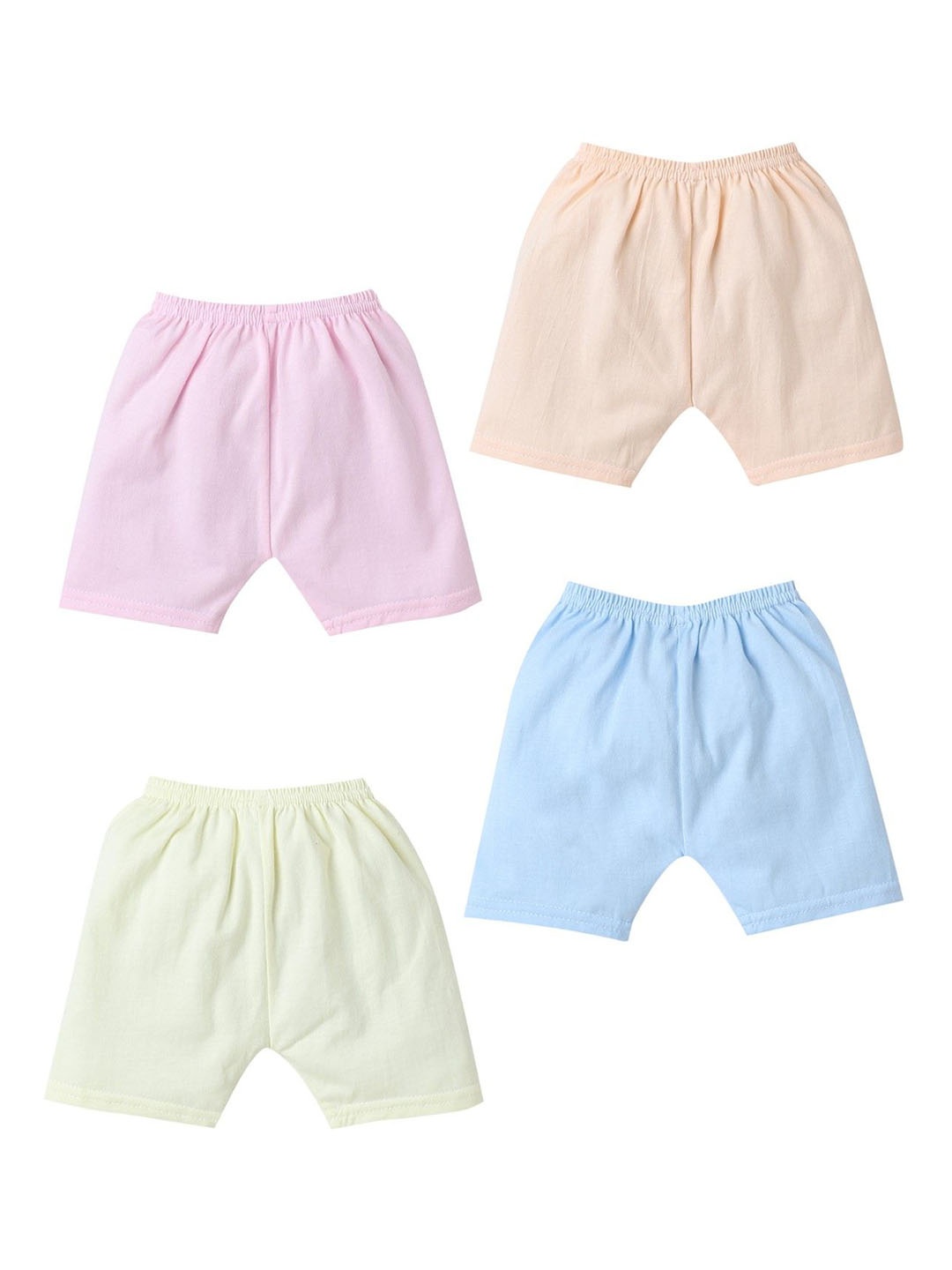 

Little Angels Pack of 4 Unisex Cotton Kids Shorts, Beige