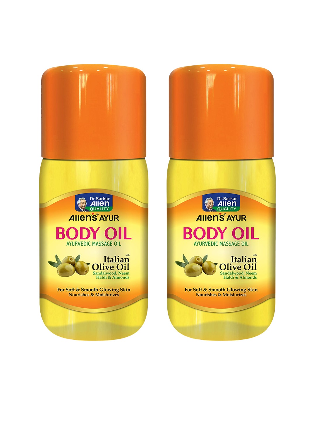 

ALLEN Ayur Set Of 2 Ayurvedic Body Oil 450 ml each, Yellow