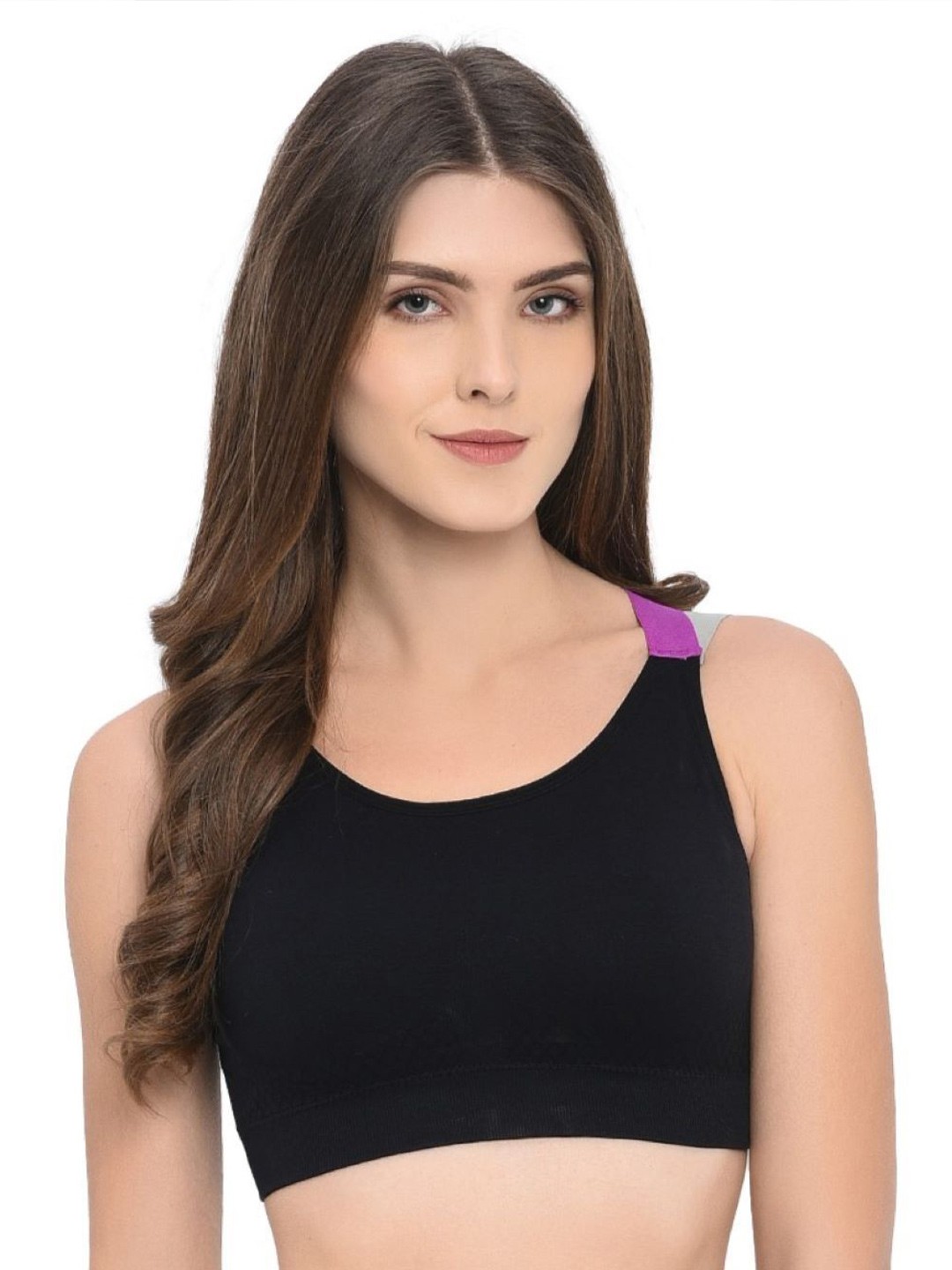

Poftik Women Full Coverage Padded Back Desize Seamless Low Impact Sports Bra, Black