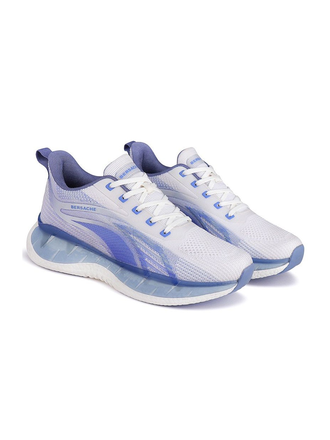

BERSACHE Men Lace Ups Non-Marking Running Shoes, White