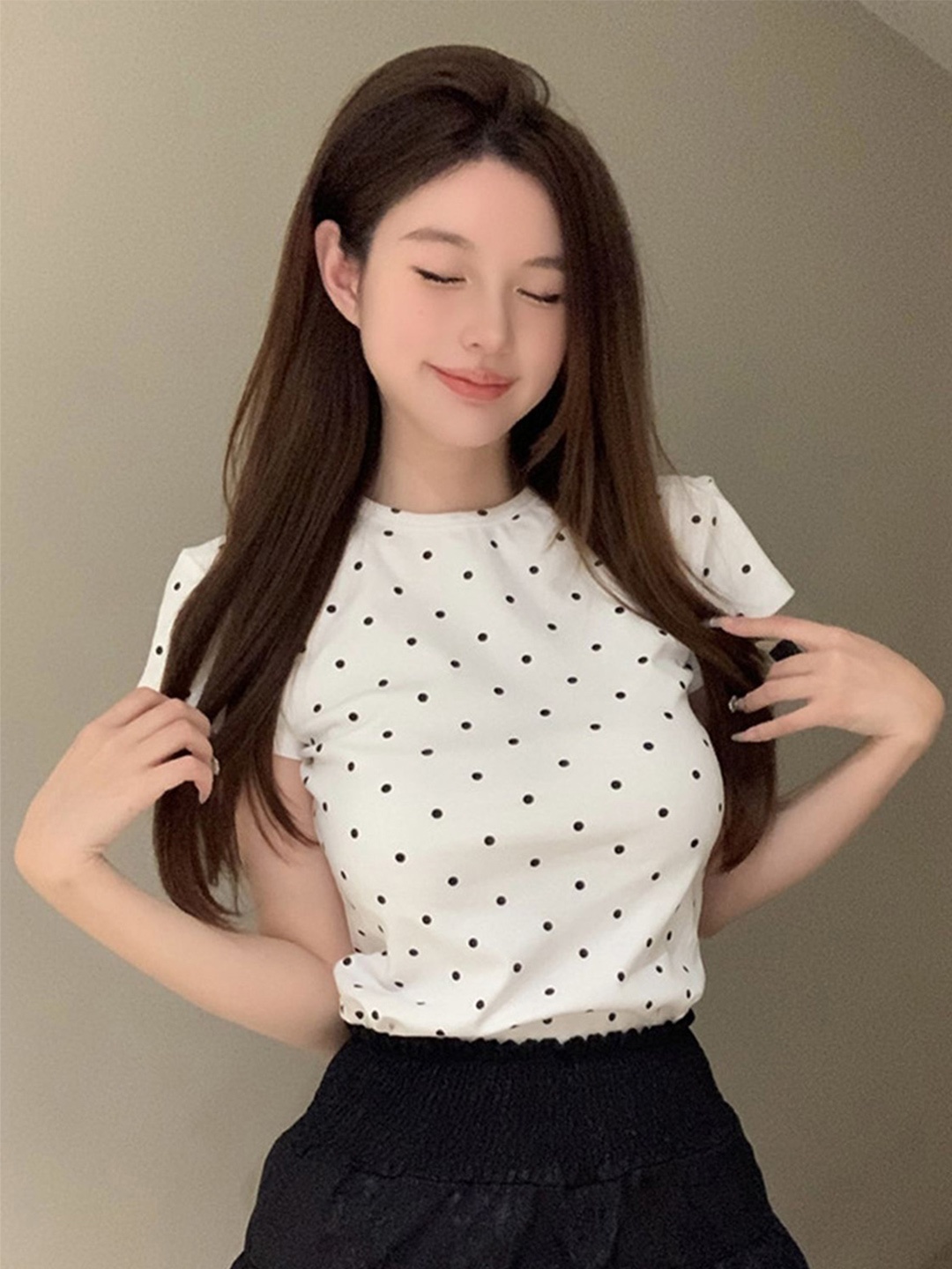 

LULU & SKY Geometric Print Top, White