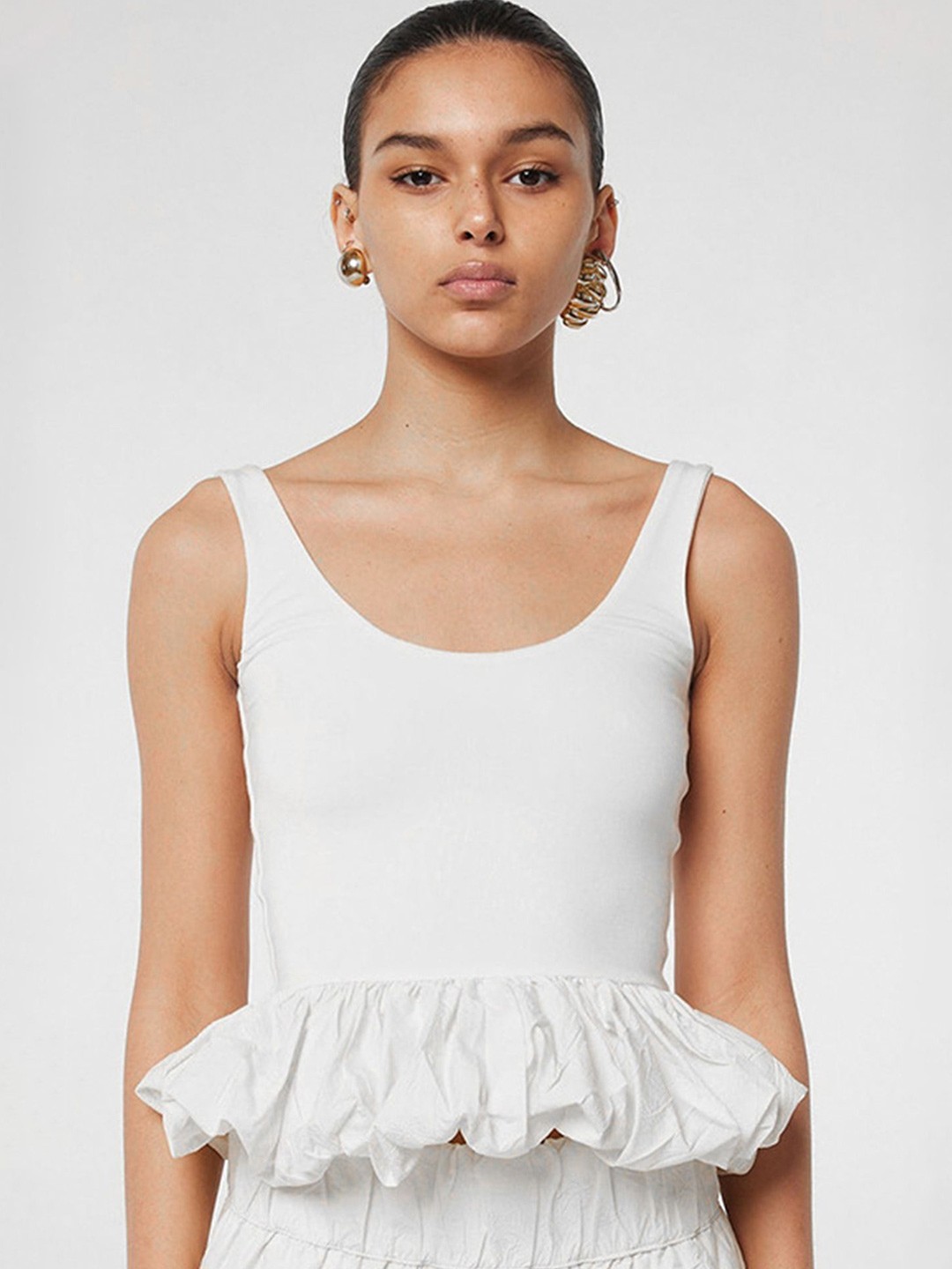 

LULU & SKY Women Scoop Neck Sleeveless Top, White