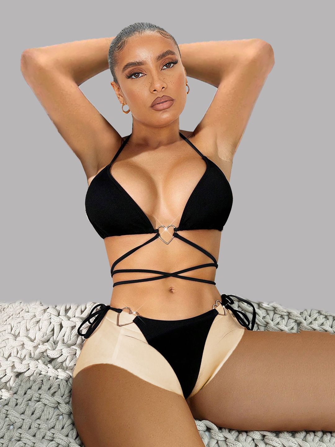 

Krelin Women Non-Padded Lingerie Set, Black