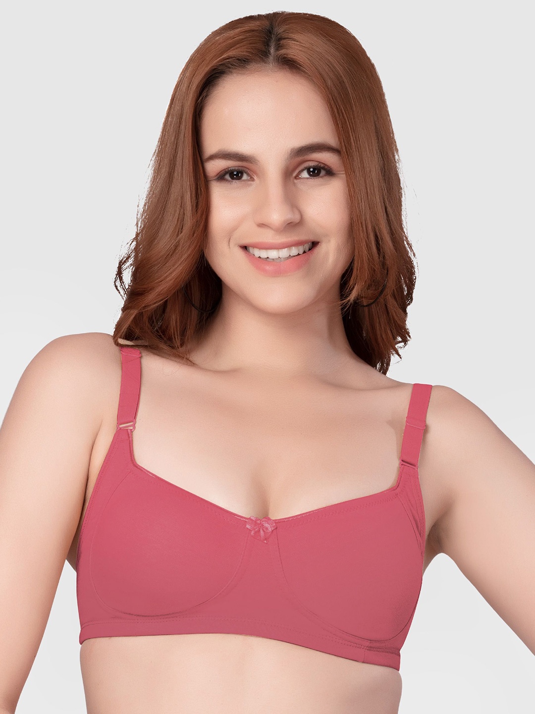 

Daisy Dee Full Coverage Seamless Cotton Non Padded T-Shirt Bra, Rose
