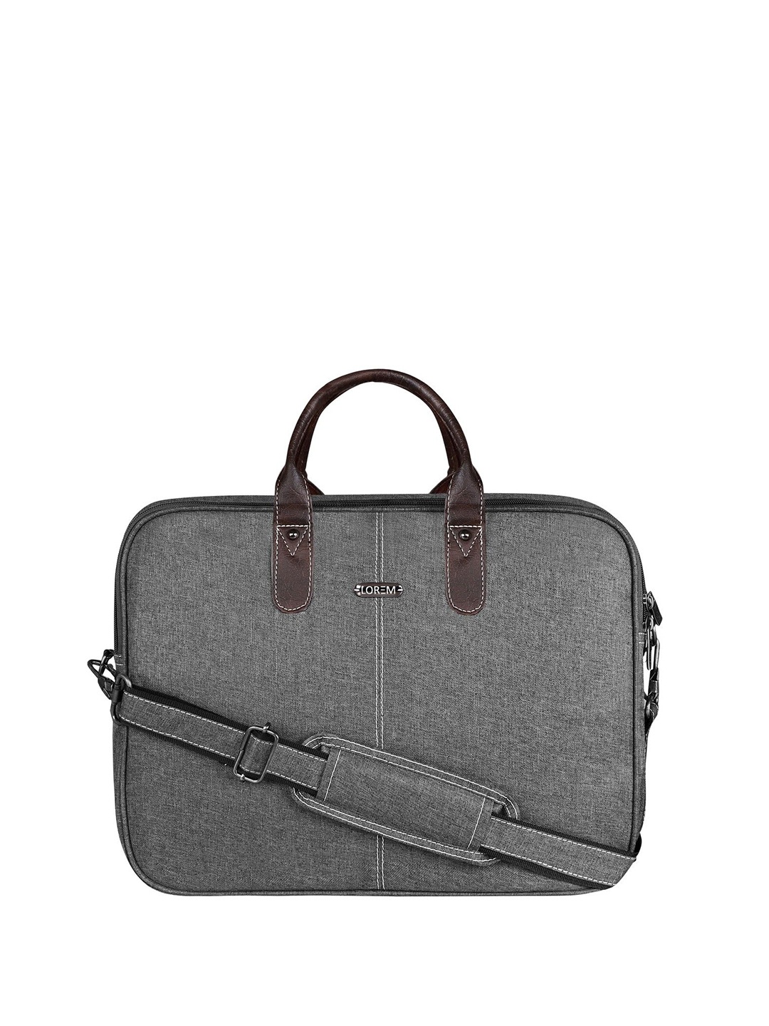 

LOREM Men Textured Laptop Bag, Grey