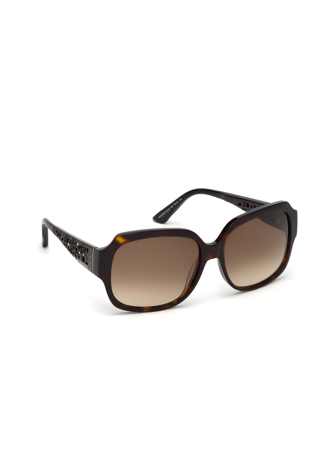 

SWAROVSKI Women Rectangle Sunglasses With UV Protected Lens SK0054 58 52F, Brown