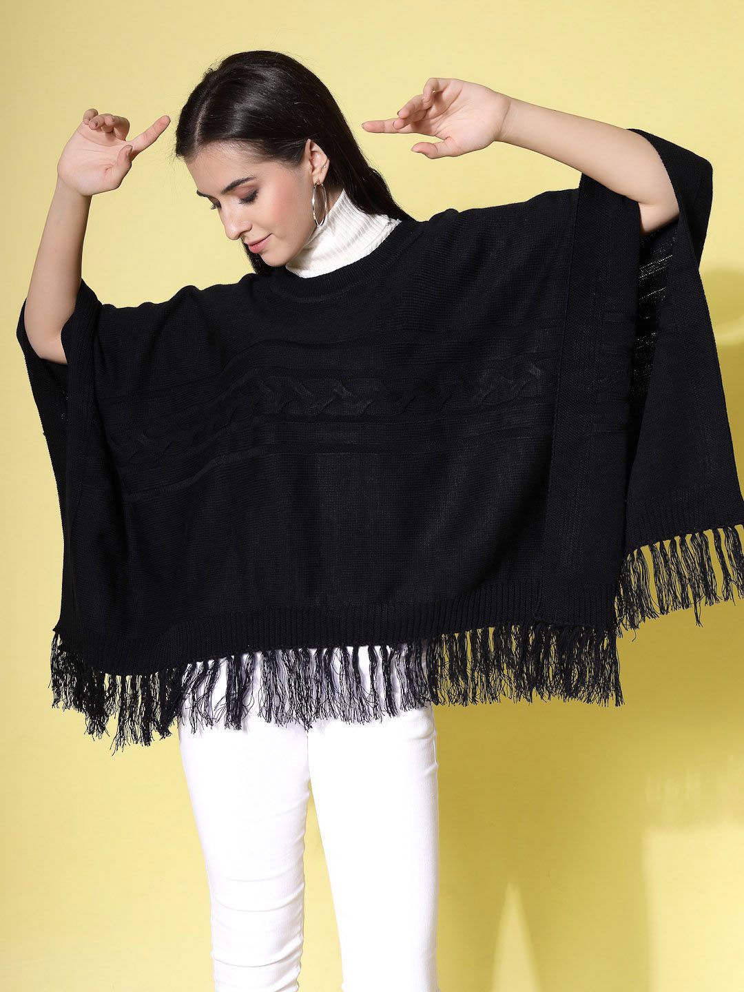 

DressBerry Women Poncho, Navy blue