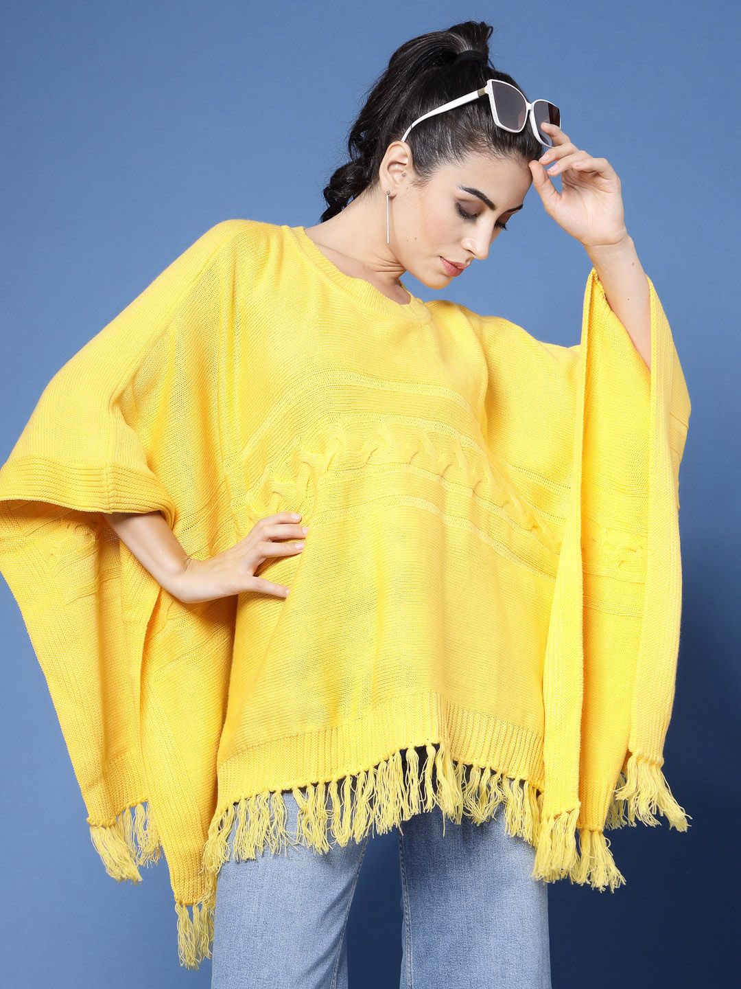 

DressBerry Women Poncho, Yellow