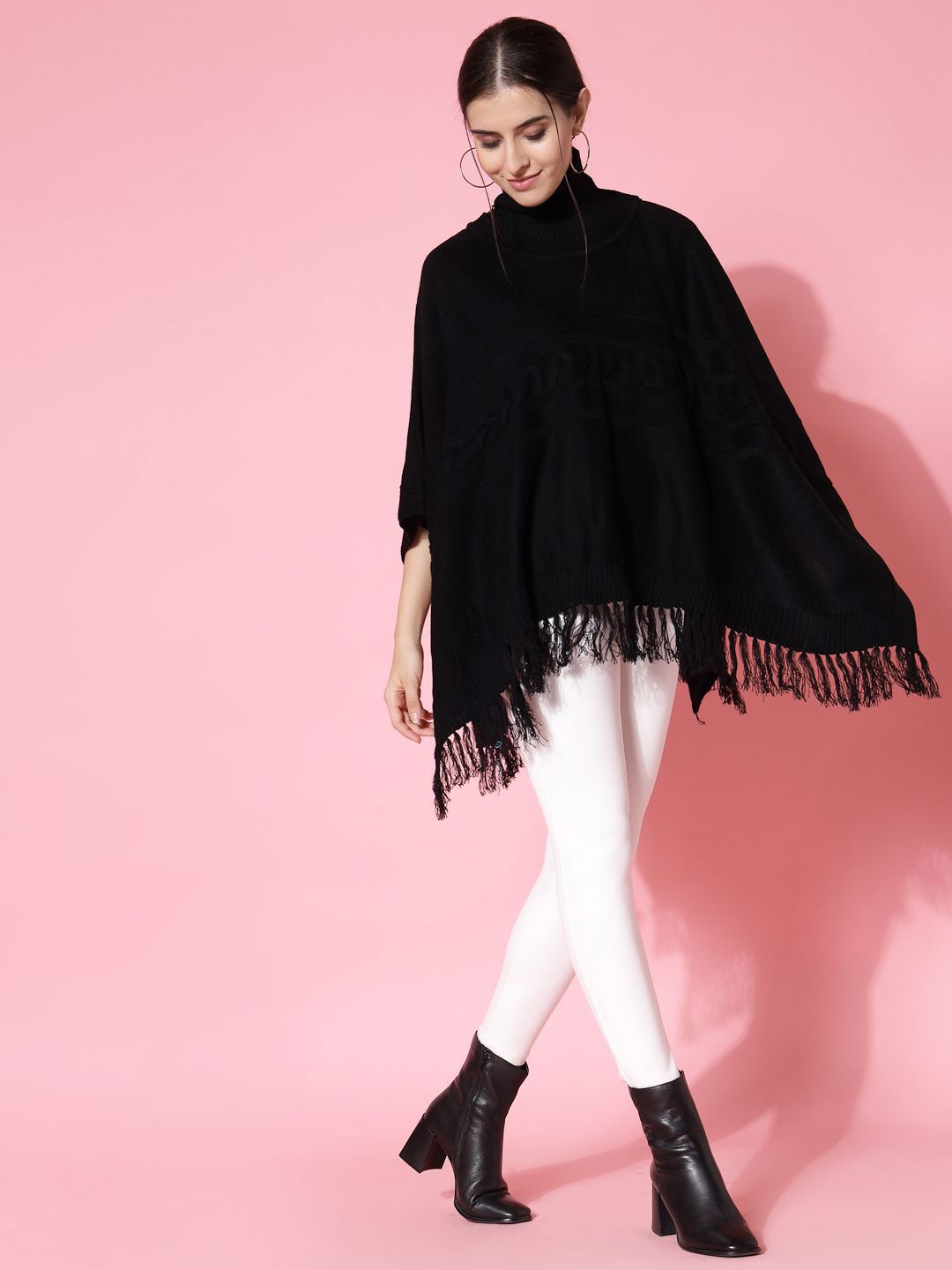 

DressBerry Women Poncho, Black