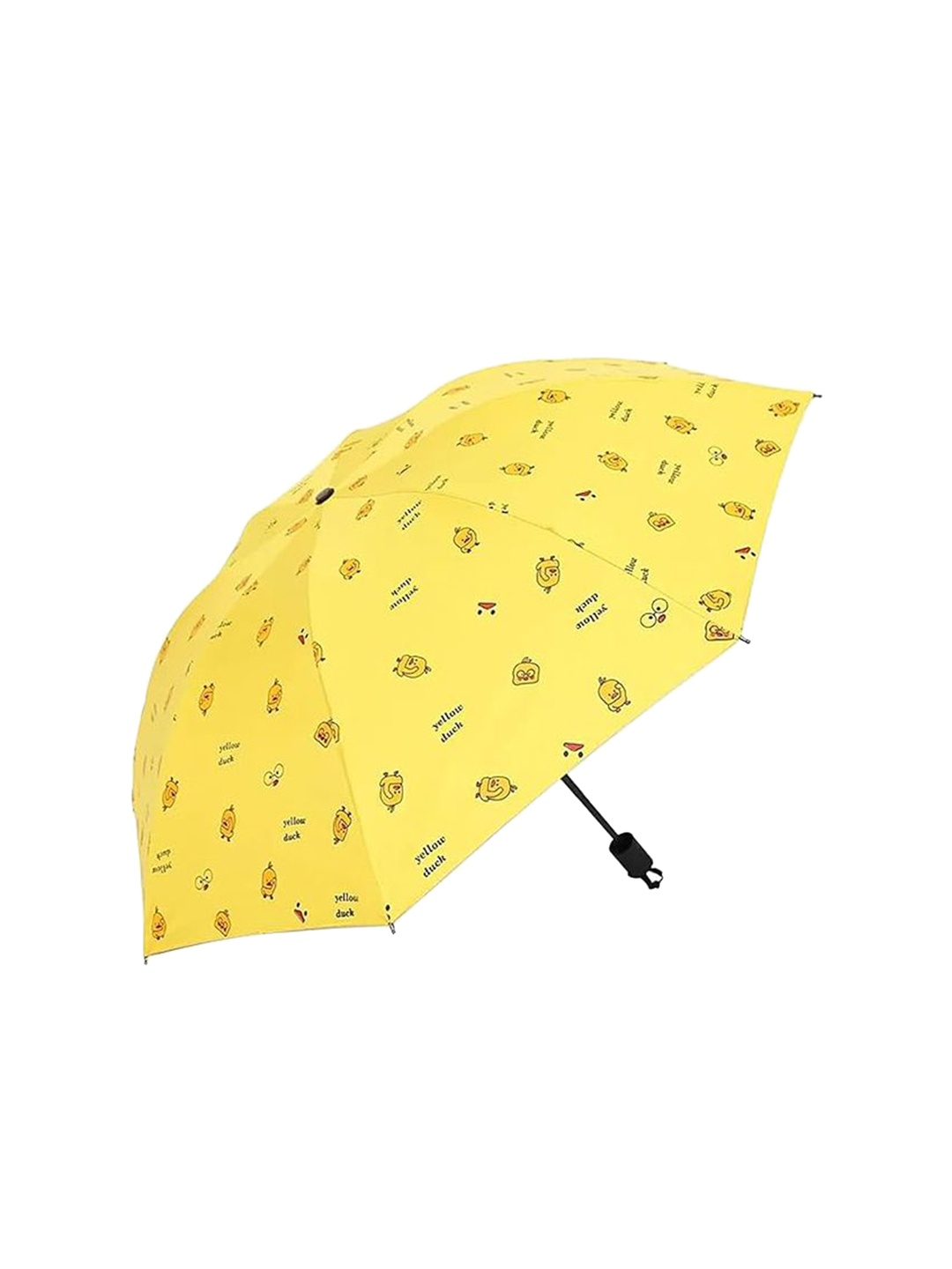 

HOUSE OF QUIRK Automatic 3 Fold Self Design Umbrella, Yellow