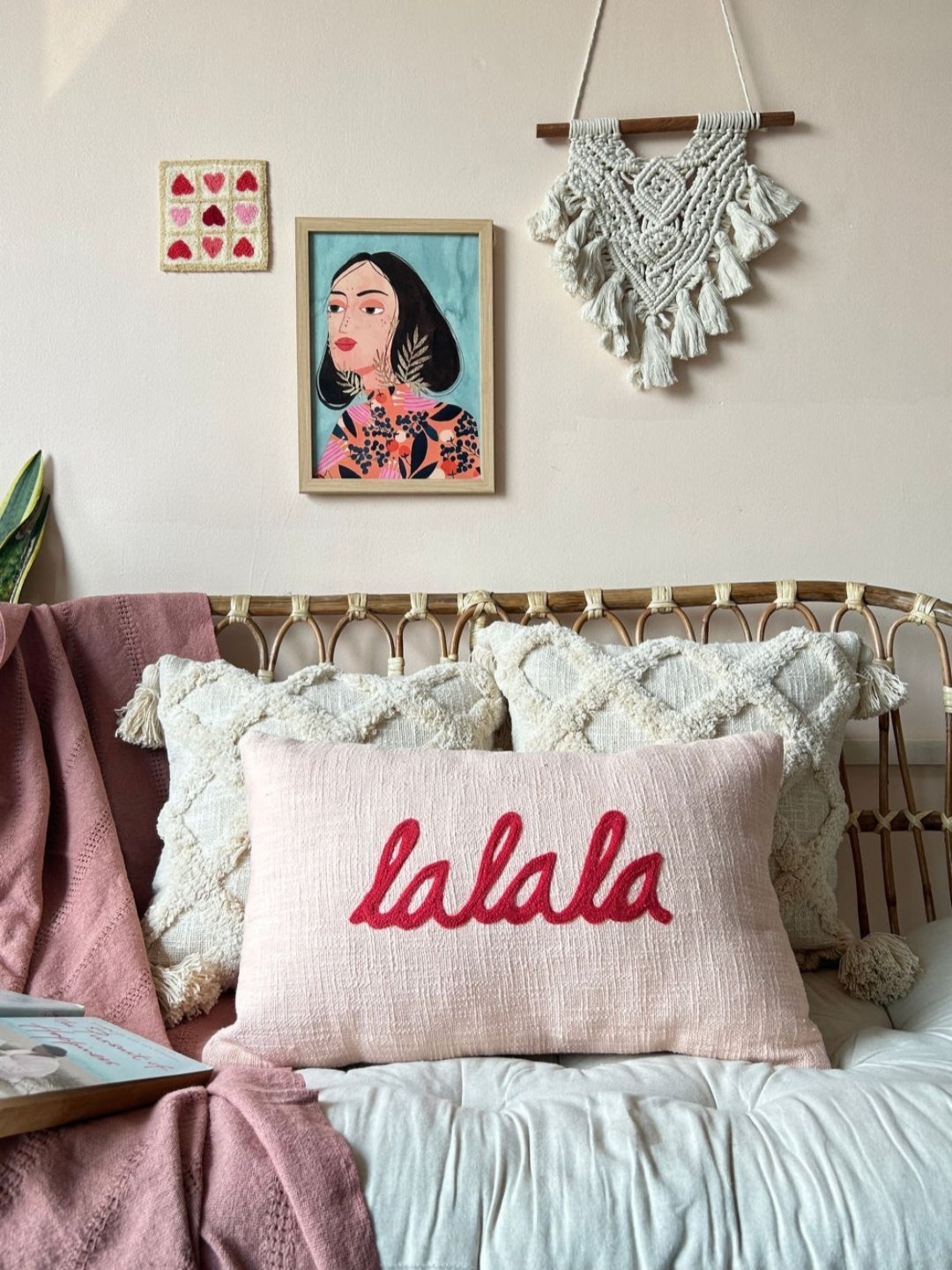

HYPPY Off White & Red Embroidered Pure Cotton Rectangle Cushion Covers