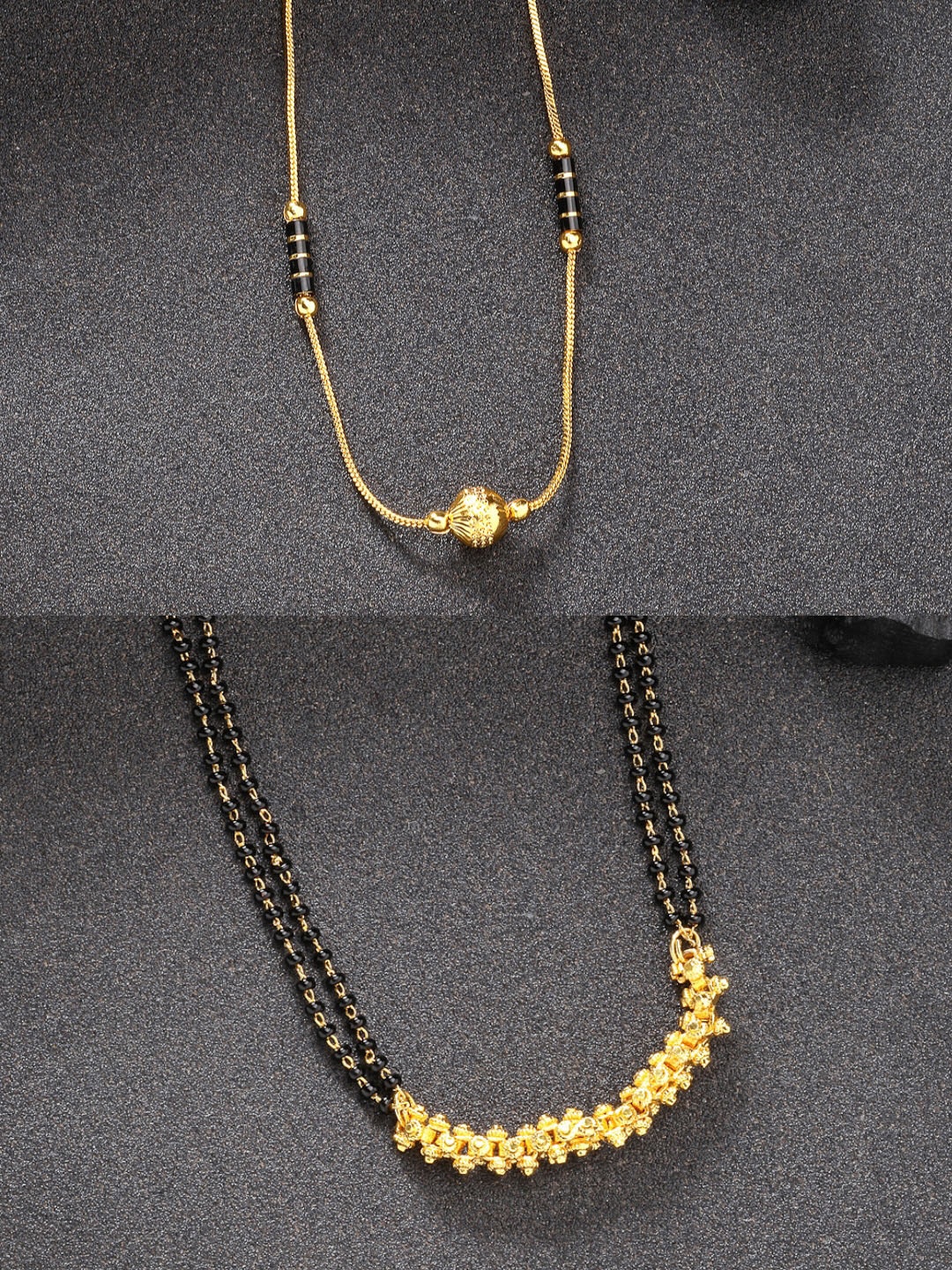 

NVR Set of 2 Gold Plated Artificial Beads Mangalsutra