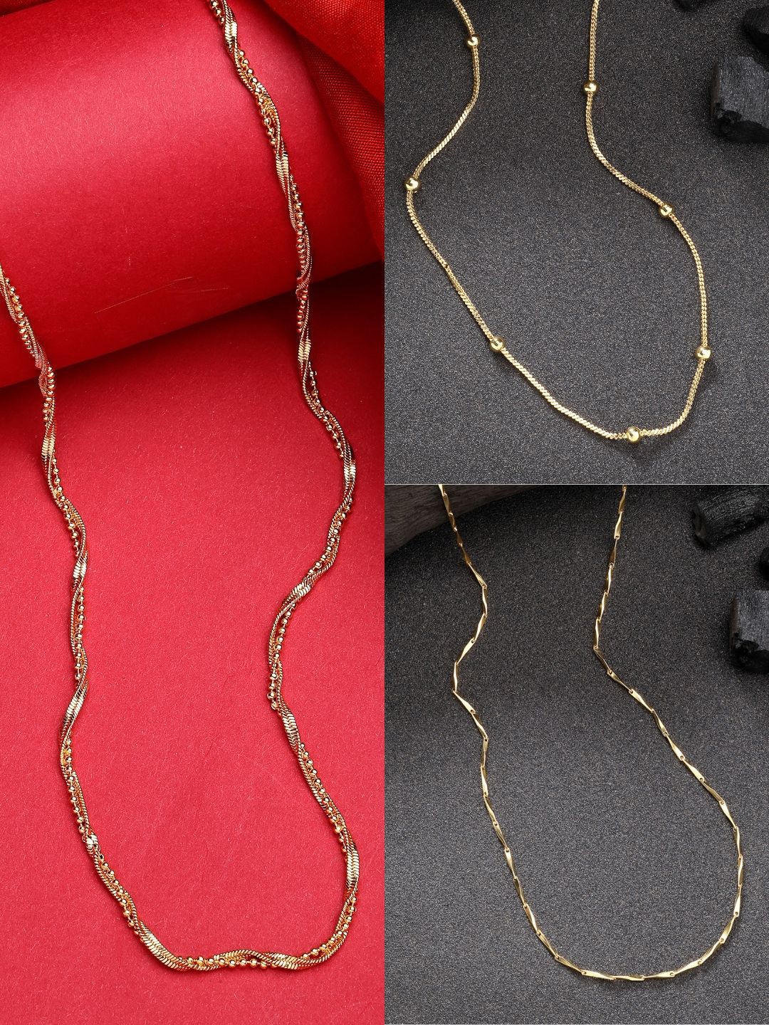 

NVR Set Of 3 Gold-Plated Chains