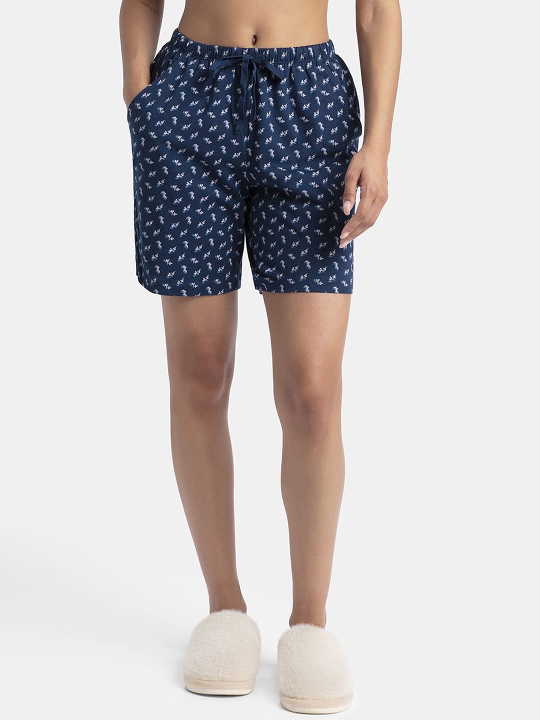 

Jockey Printed Super Combed Cotton Relaxed Fit Sleep Shorts-RX87, Blue