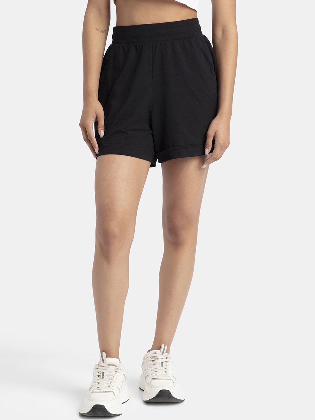 

Jockey Super Combed Cotton Rich Straight Fit Shorts-A157, Black