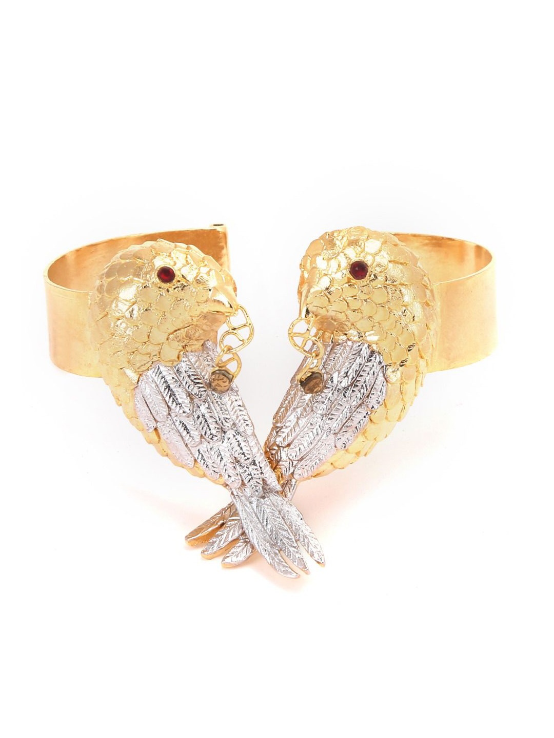 

Trupti Mohta Gold-Plated Serene Love Bird Cuff Bracelet