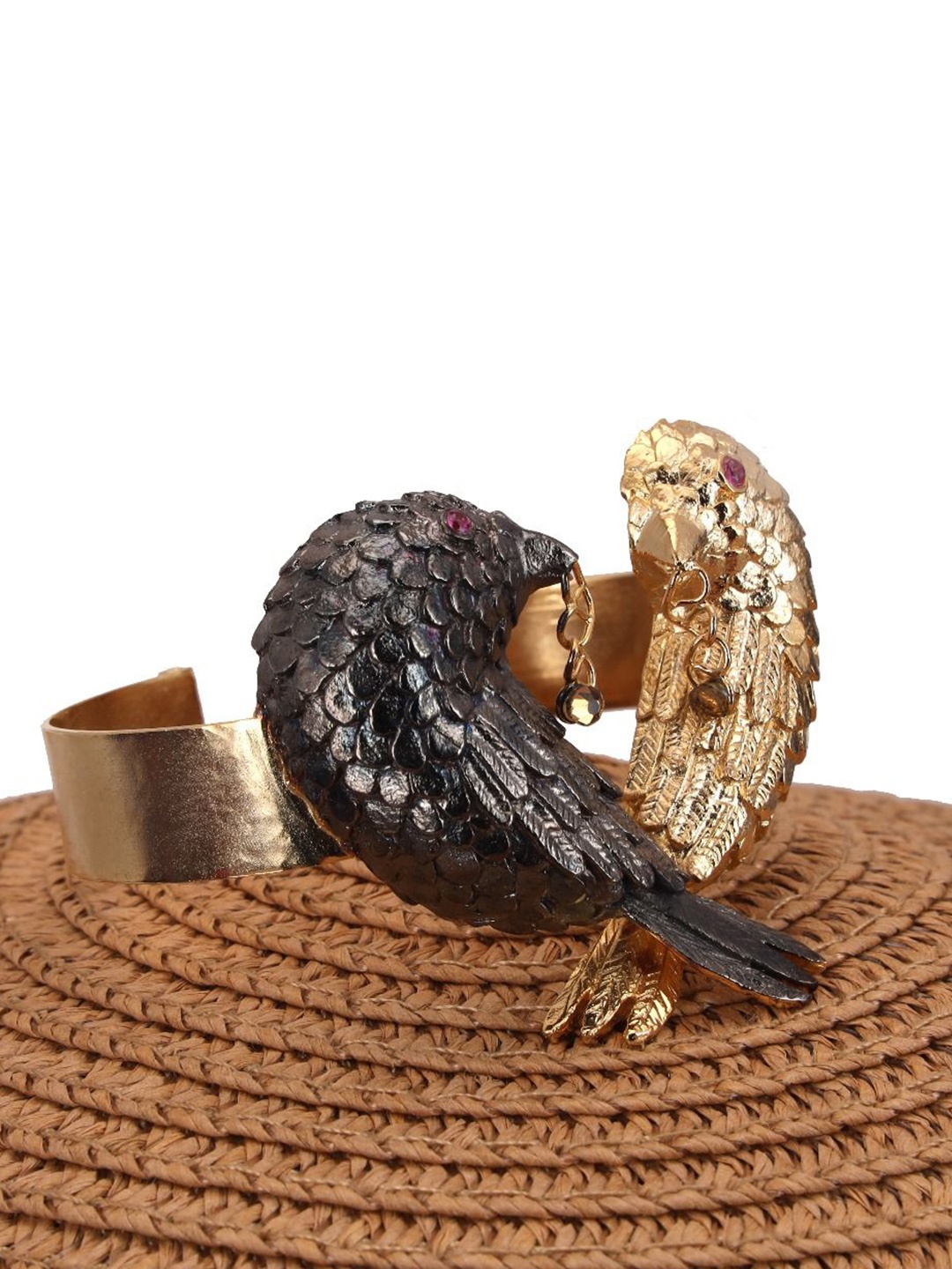 

Trupti Mohta Gold-Plated Love Bird Cuff Bracelet
