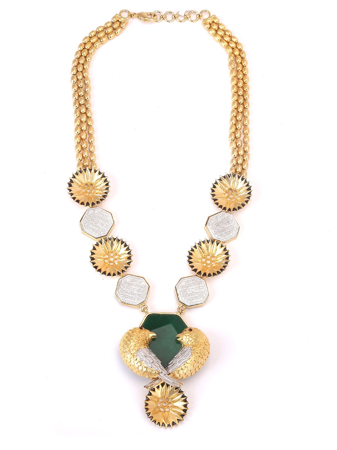 

Trupti Mohta Mudra Baroque Gold-Plated Bird Shaped Necklace