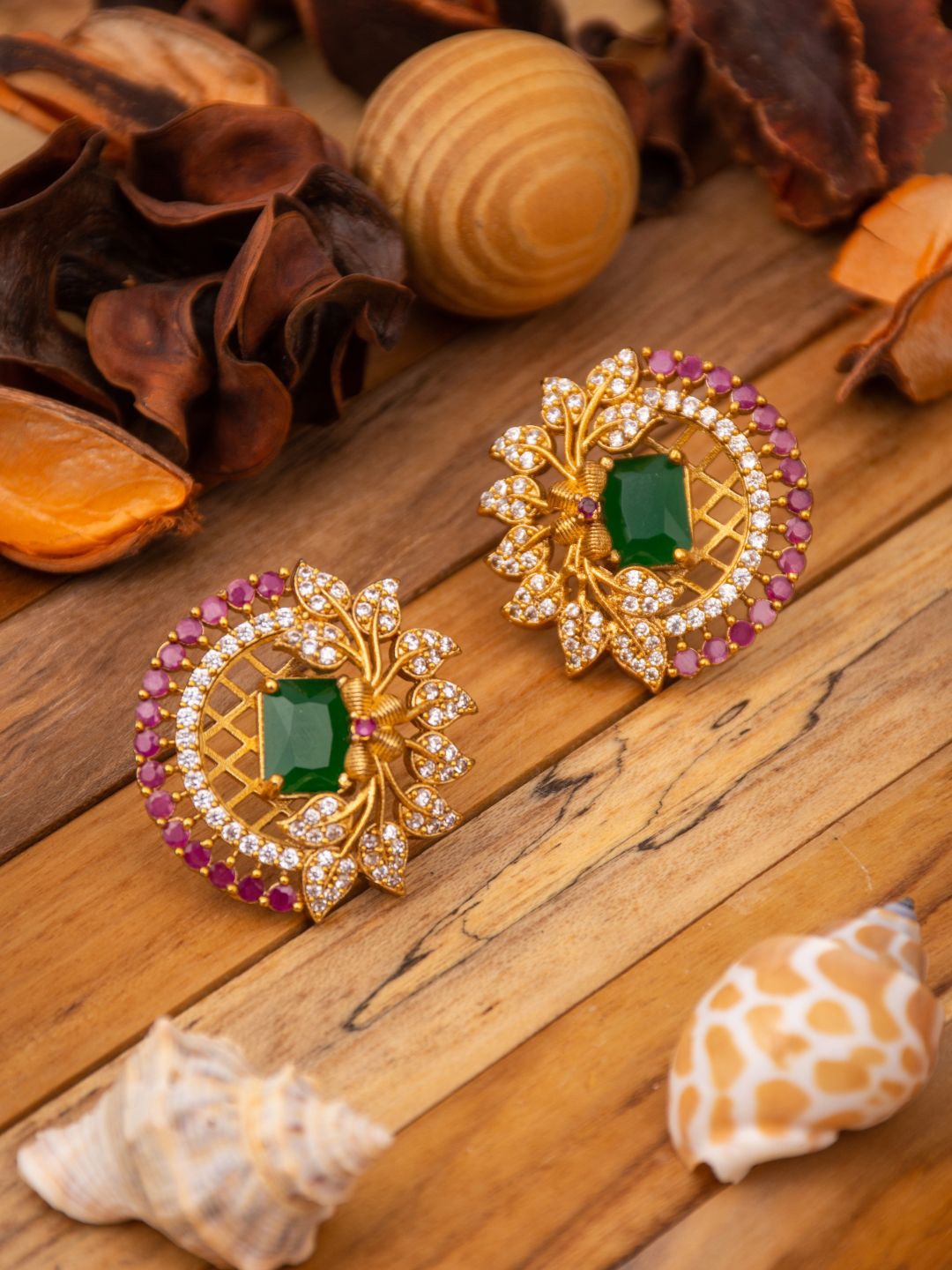 

Anvik Gold Plated American Diamond Studs