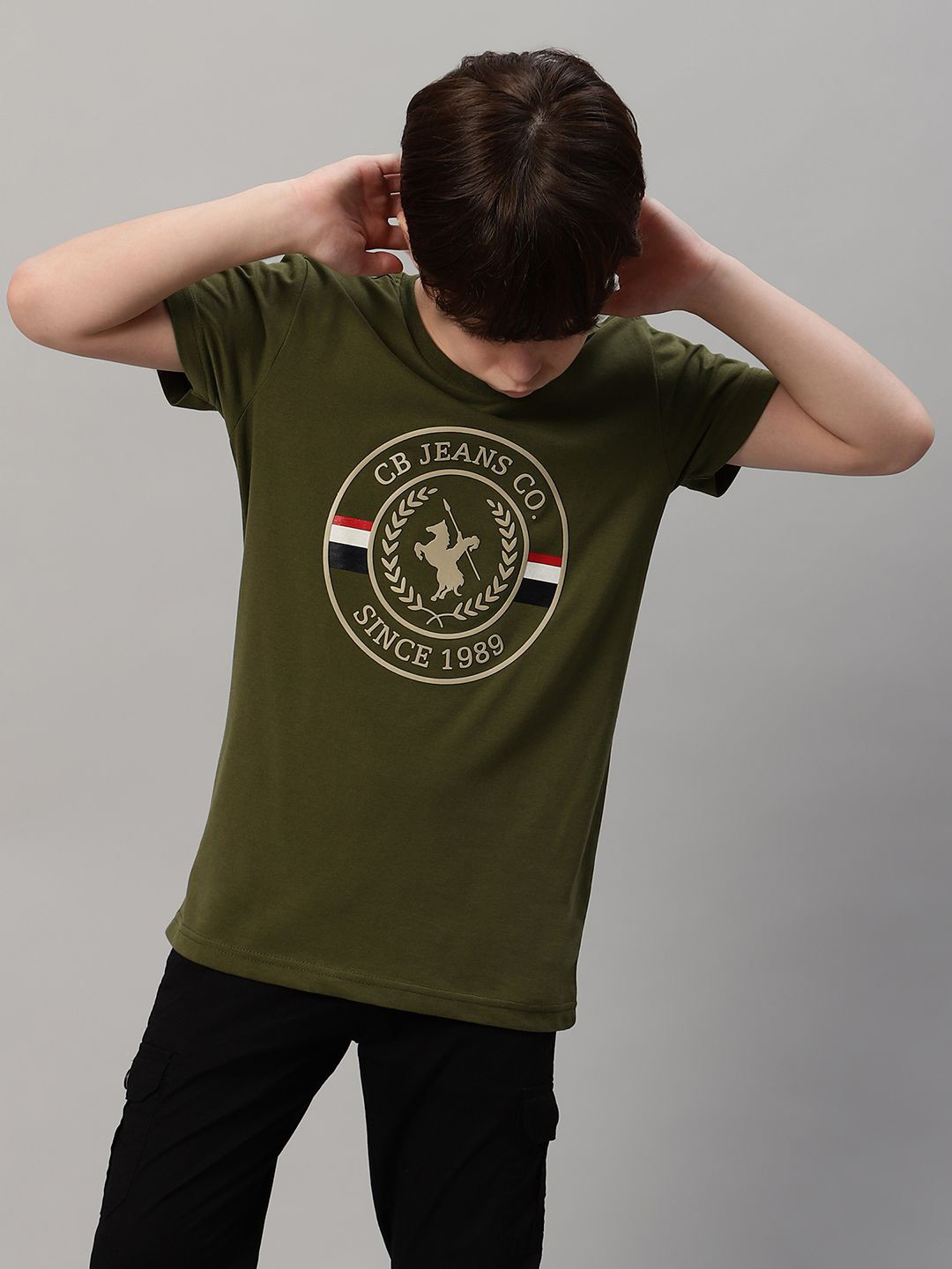 

Cantabil Boys Pockets T-shirt, Green