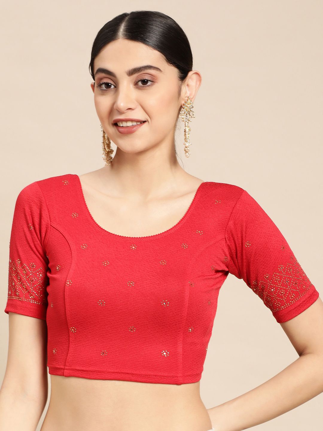 

VASTRANAND Stretchable Saree Blouse, Red