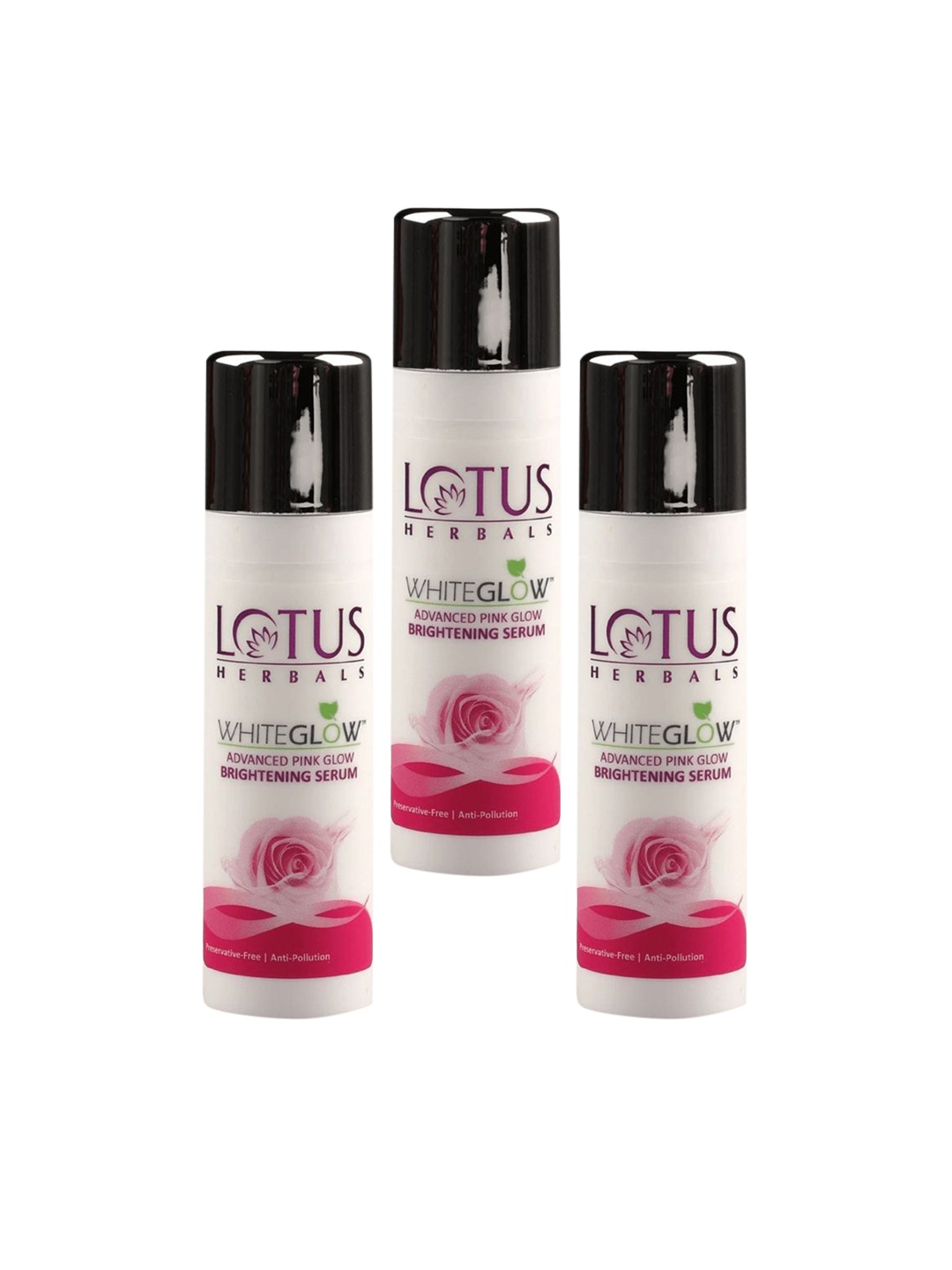 

Lotus Herbals Set of 3 Whiteglow Advanced Pink Glow Brightening Serum - 30 ml each, White