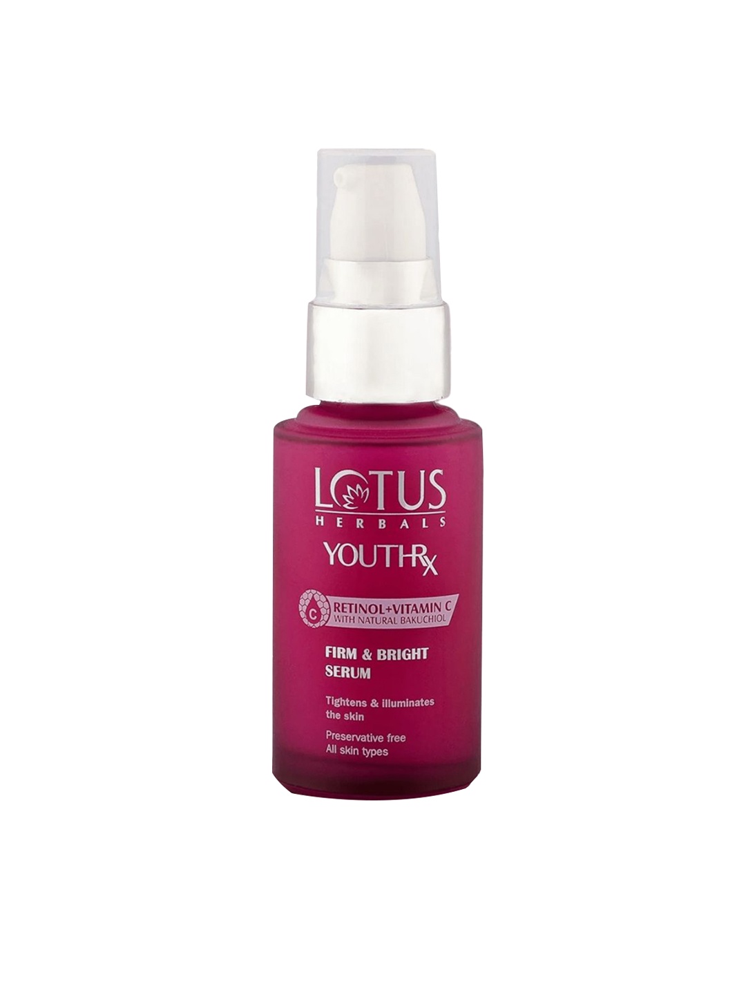 

Lotus Herbals YouthRx Firm & Bright Face Serum - 30ml, Pink
