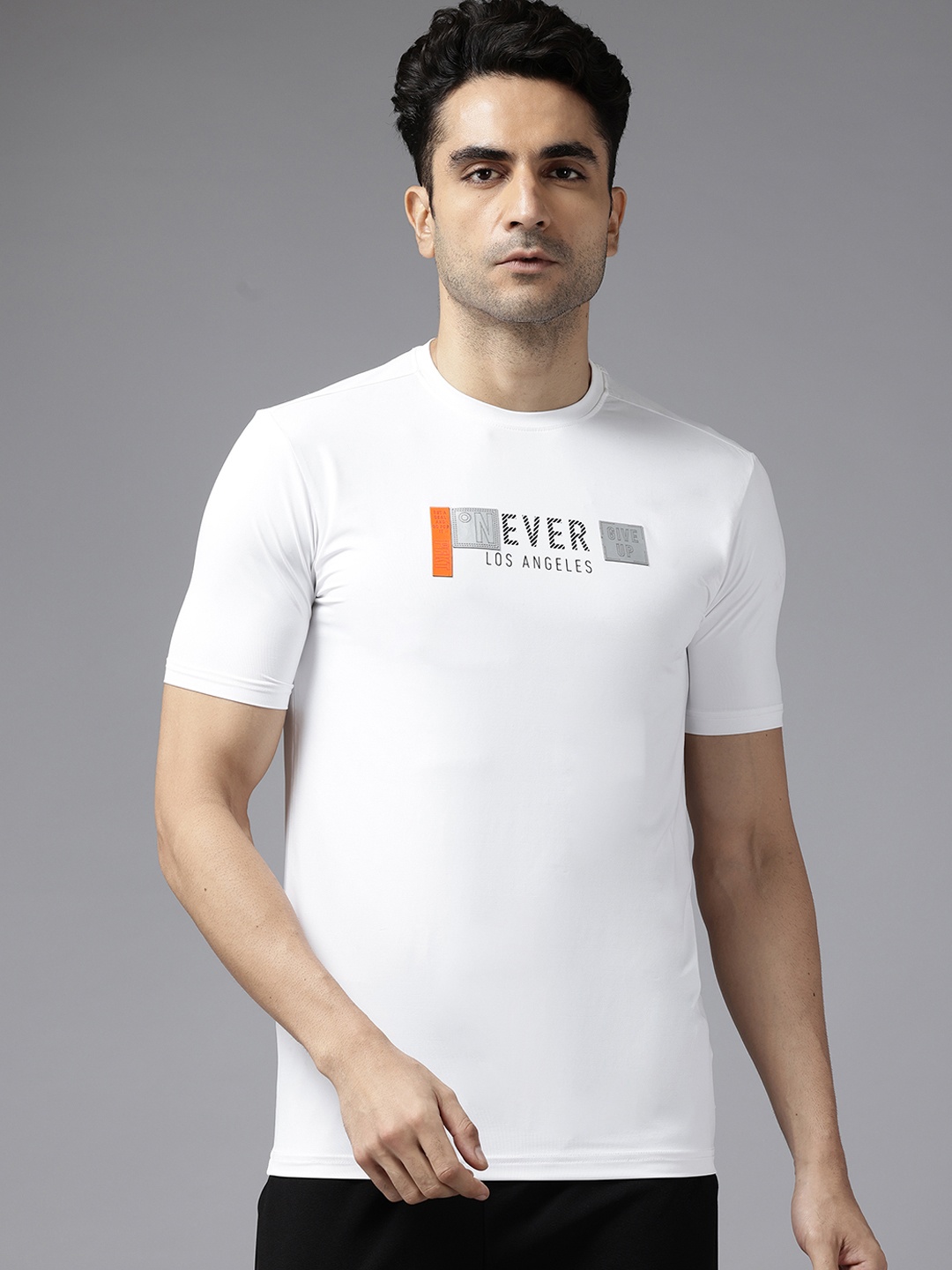 

Perfkt-U Men Typography Printed Oversized T Shirt, White