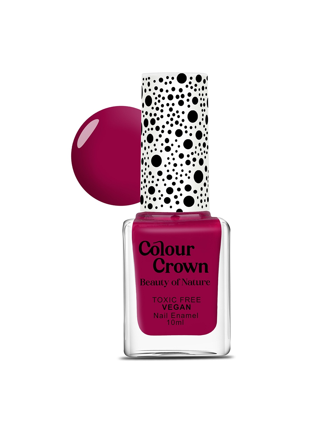 

CROWN Colour Crown Toxic Free Vegan Longwear & Quick Drying Nail Enamel 10ml - Shade C025, Pink