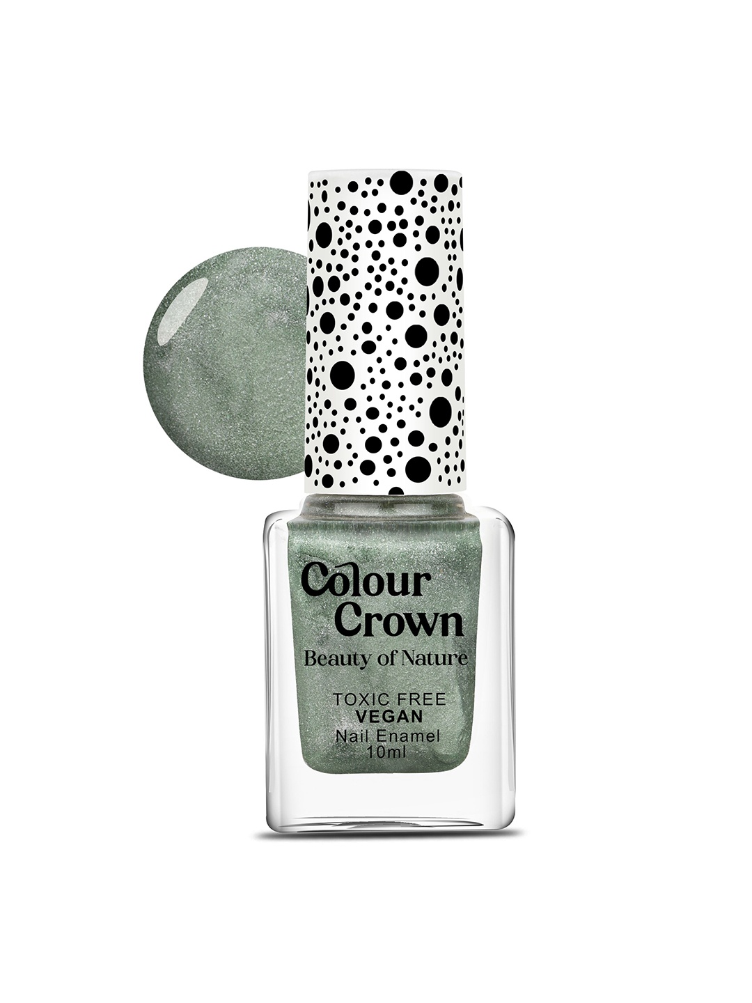 

CROWN Colour Crown Toxic Free Vegan Longwear & Quick Drying Nail Enamel 10ml - Shade C072, Green