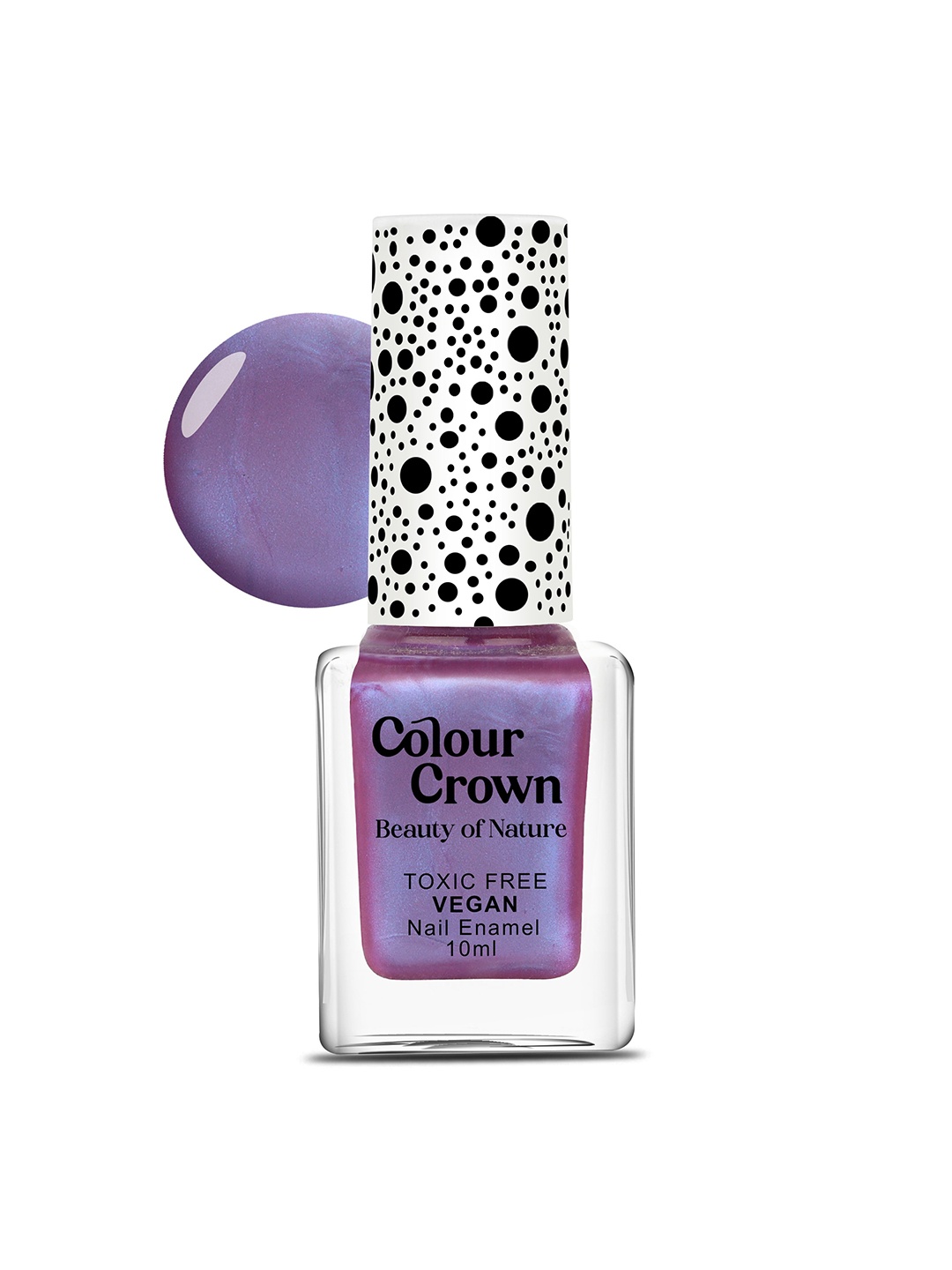 

CROWN Colour Crown Toxic Free Vegan Longwear & Quick Drying Nail Enamel 10ml - Shade C046, Purple