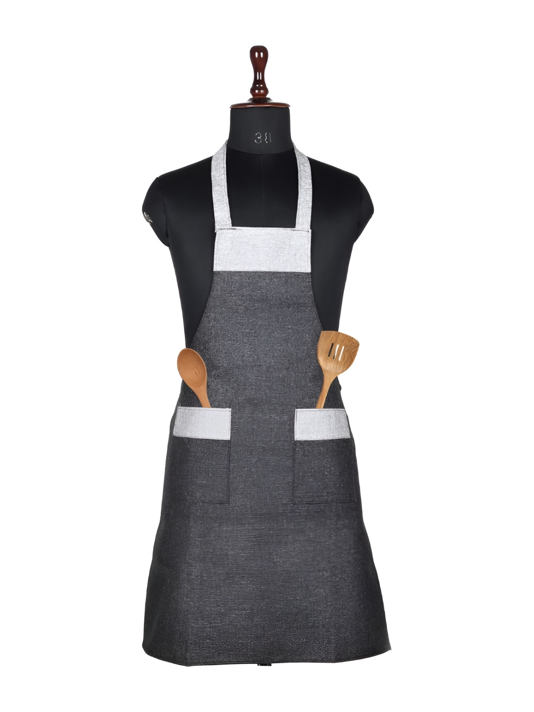 

Kuber Industries Grey & White Kitchen Apron