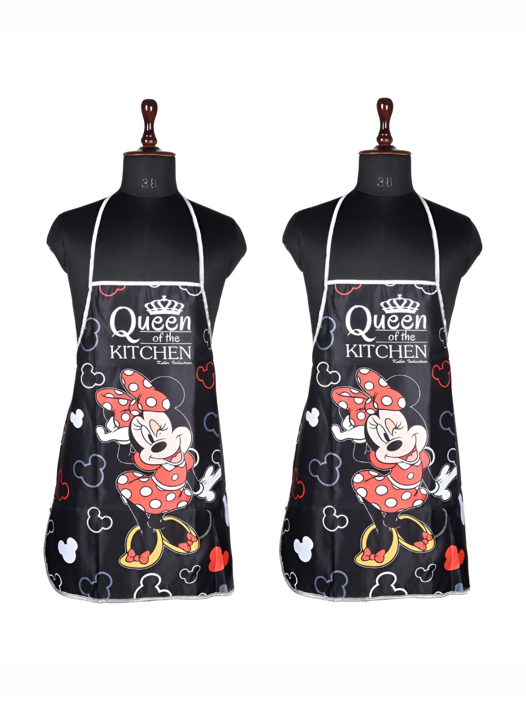 

Kuber Industries Black & White 2 Pieces Printed Kitchen Apron