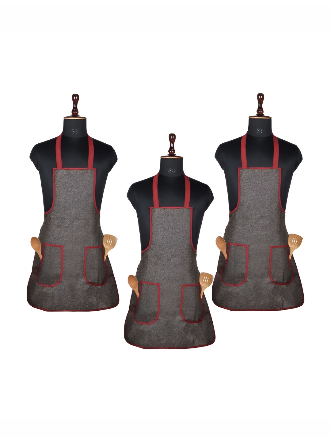 

Kuber Industries Brown 3 Pieces Kitchen Aprons