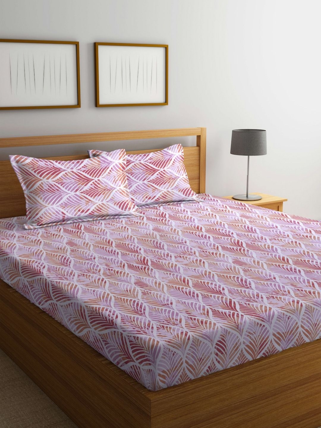 

BOMBAY DYEING Brown Ethnic Motifs Pure Cotton 120 TC King Bedsheet with 2 Pillow Covers