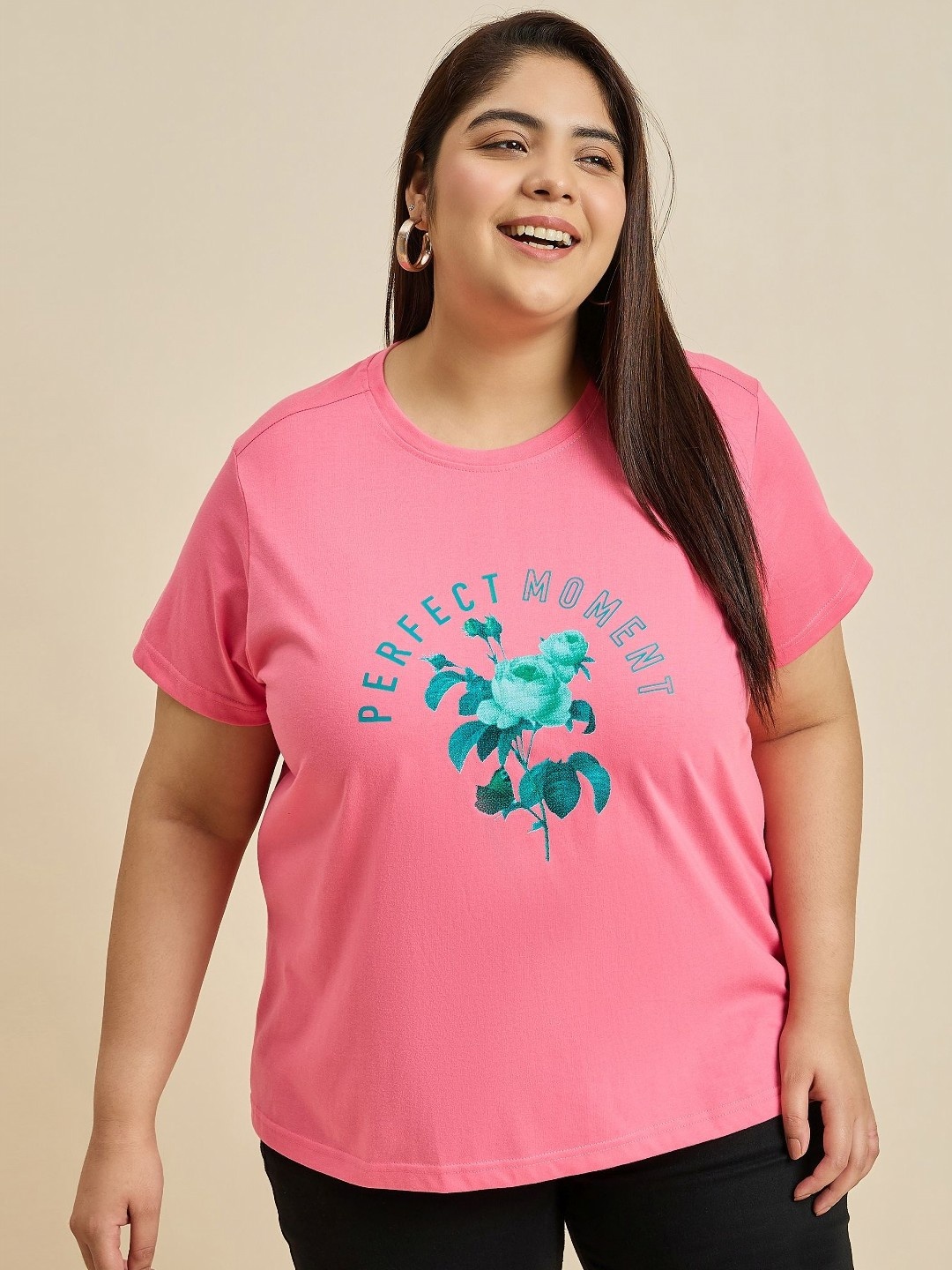 

Sztori Solid Women Printed T-shirt, Pink